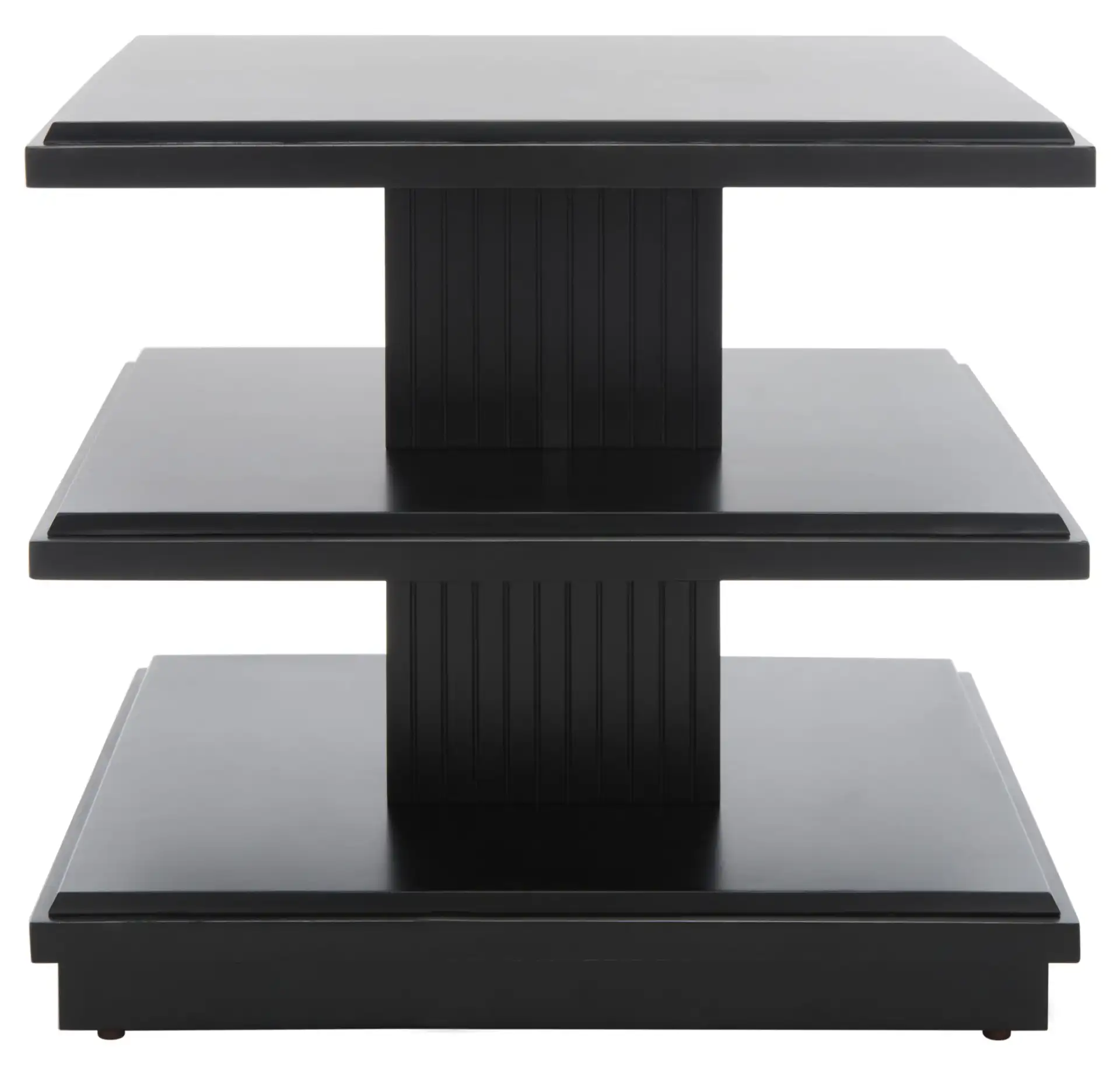 Suette Two-Shelf Accent Table in Black