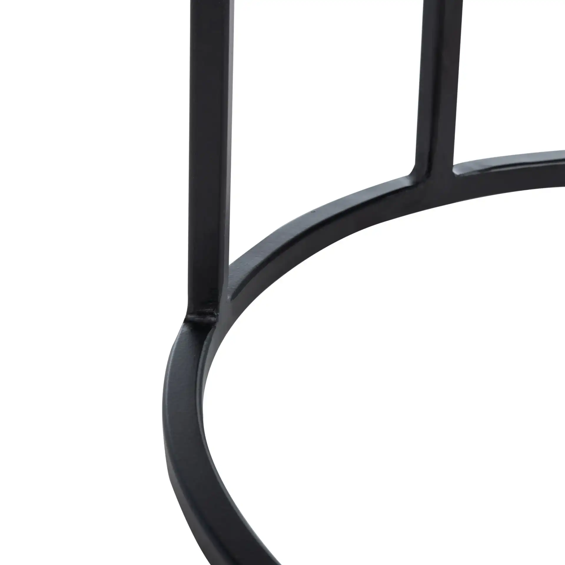 Gemma Agate Side Table in White / Black, detail view