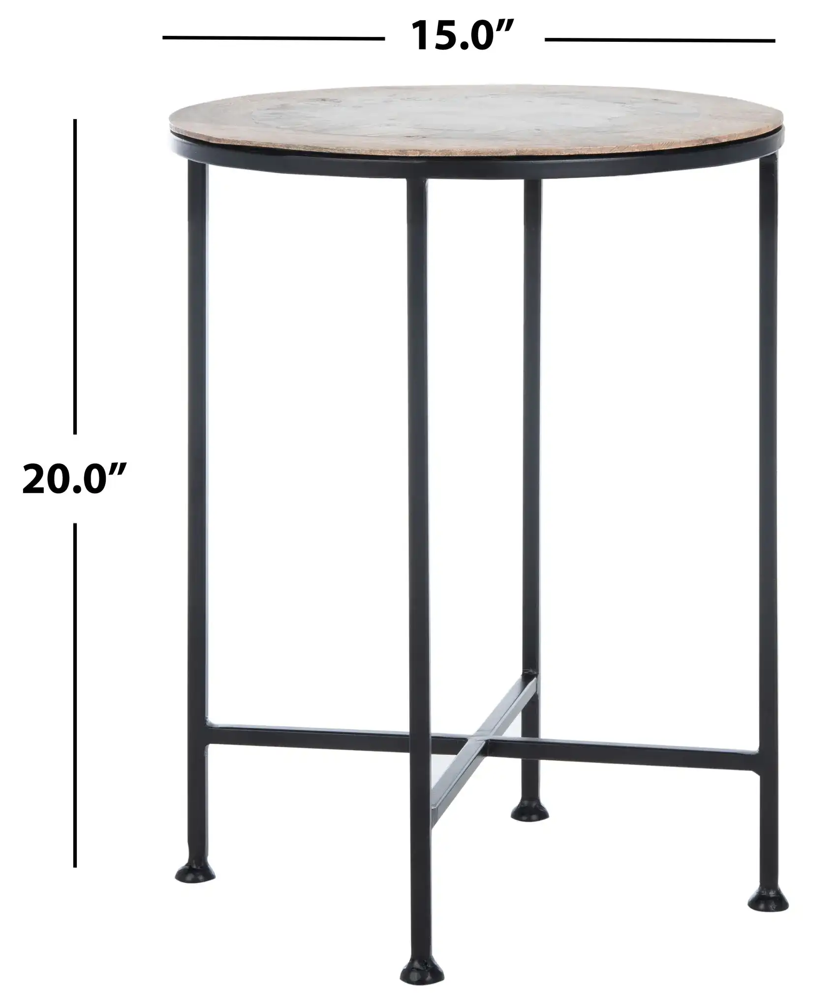 Lumi Agate Accent Table in Black Agate / Natural / Black, detail view