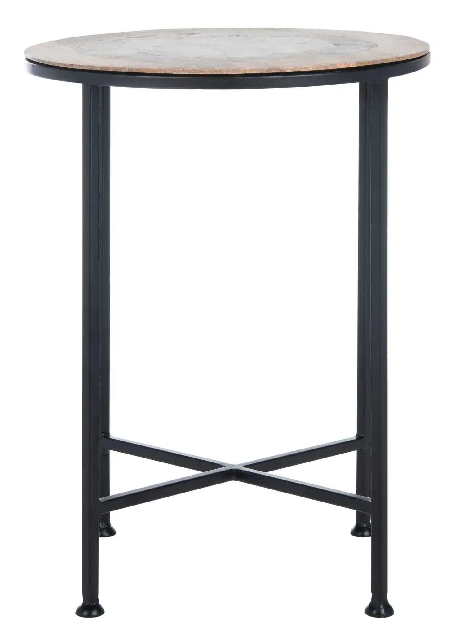 Lumi Agate Accent Table in Black Agate / Natural / Black