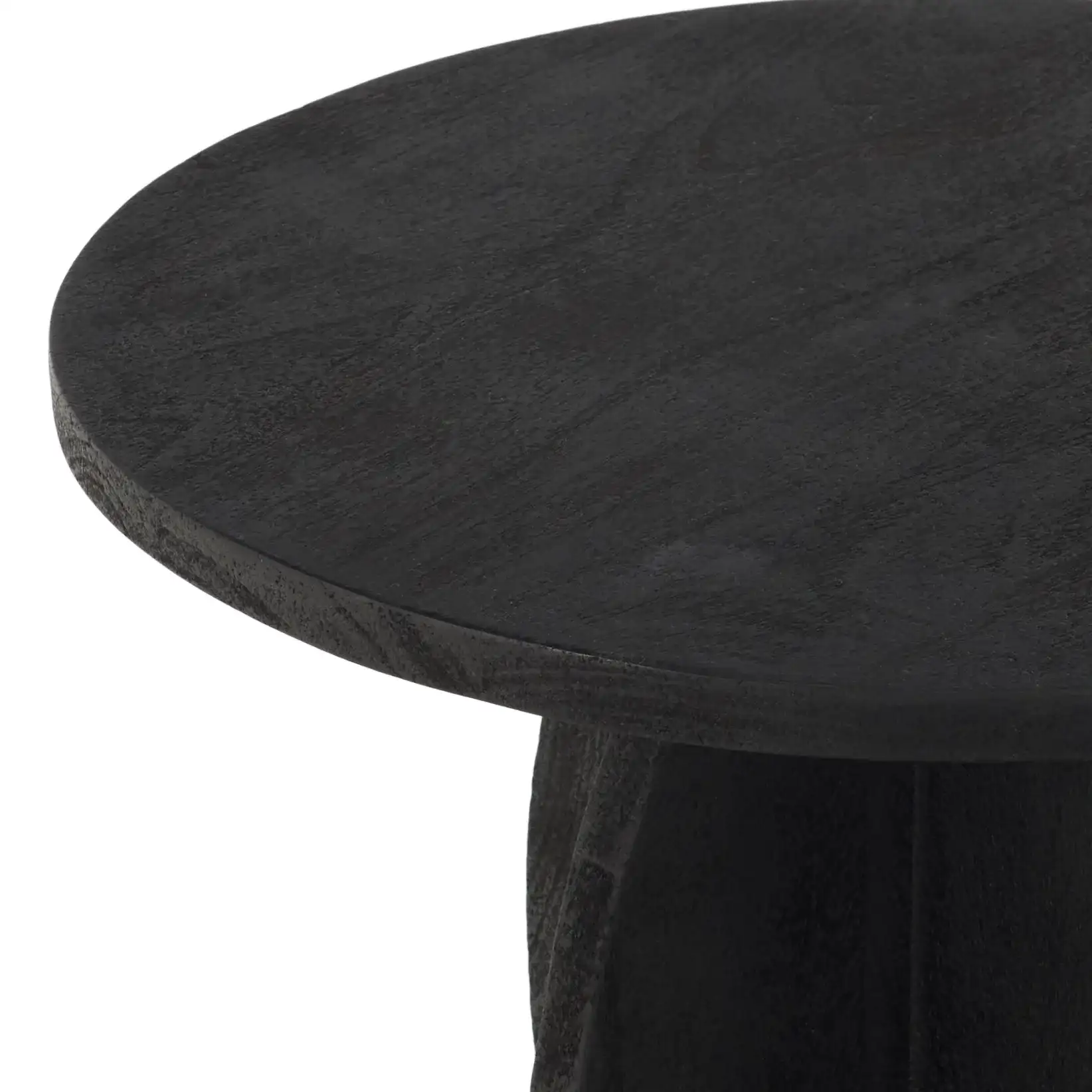 Kamyar Accent Table in Black in a styled room
