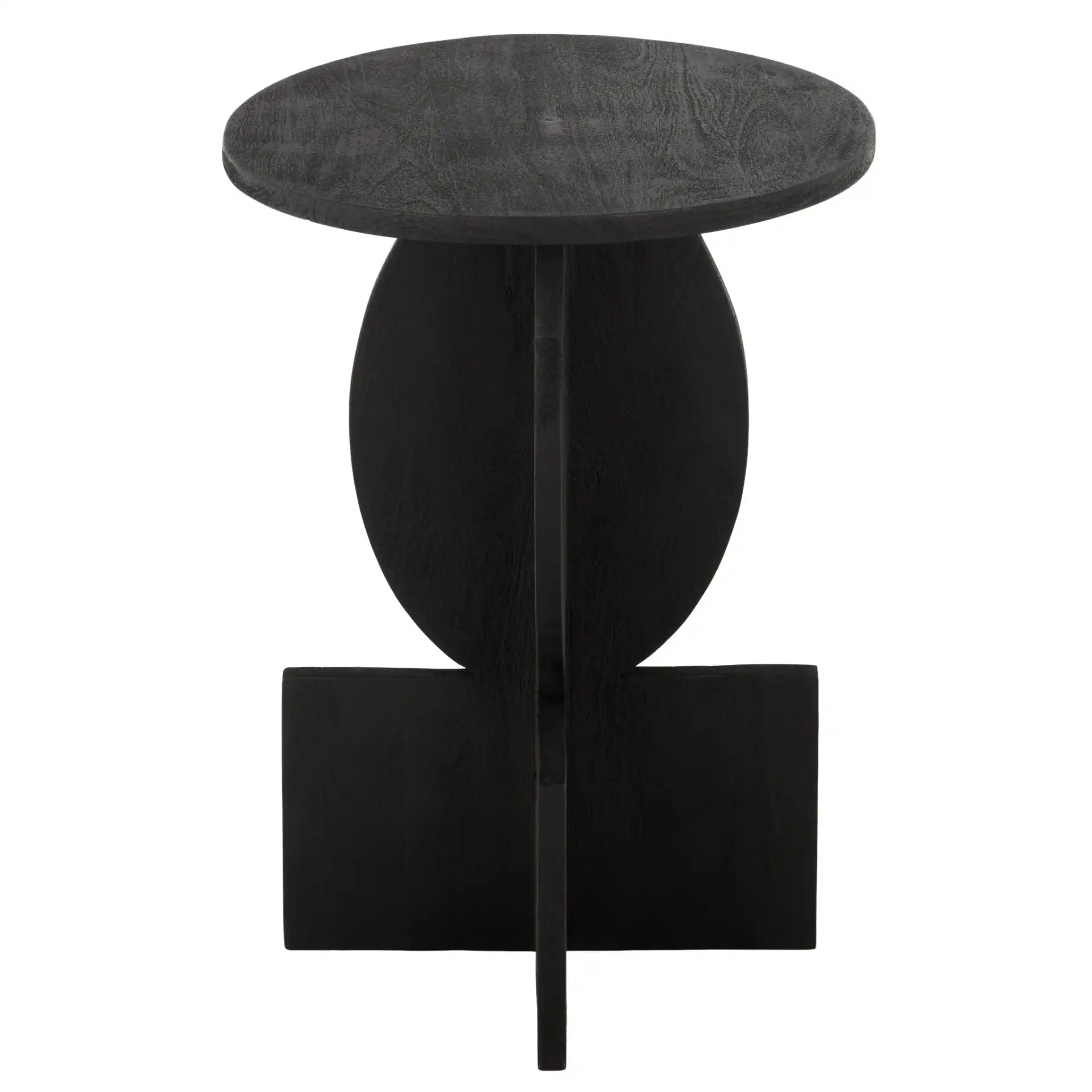 Kamyar Accent Table in Black, detail view