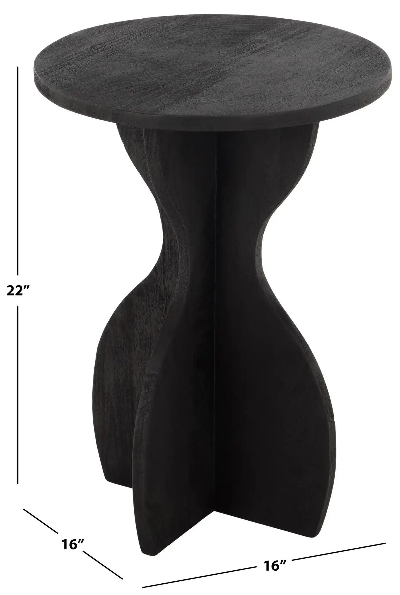 Eldwin Accent Table in Black, detail view