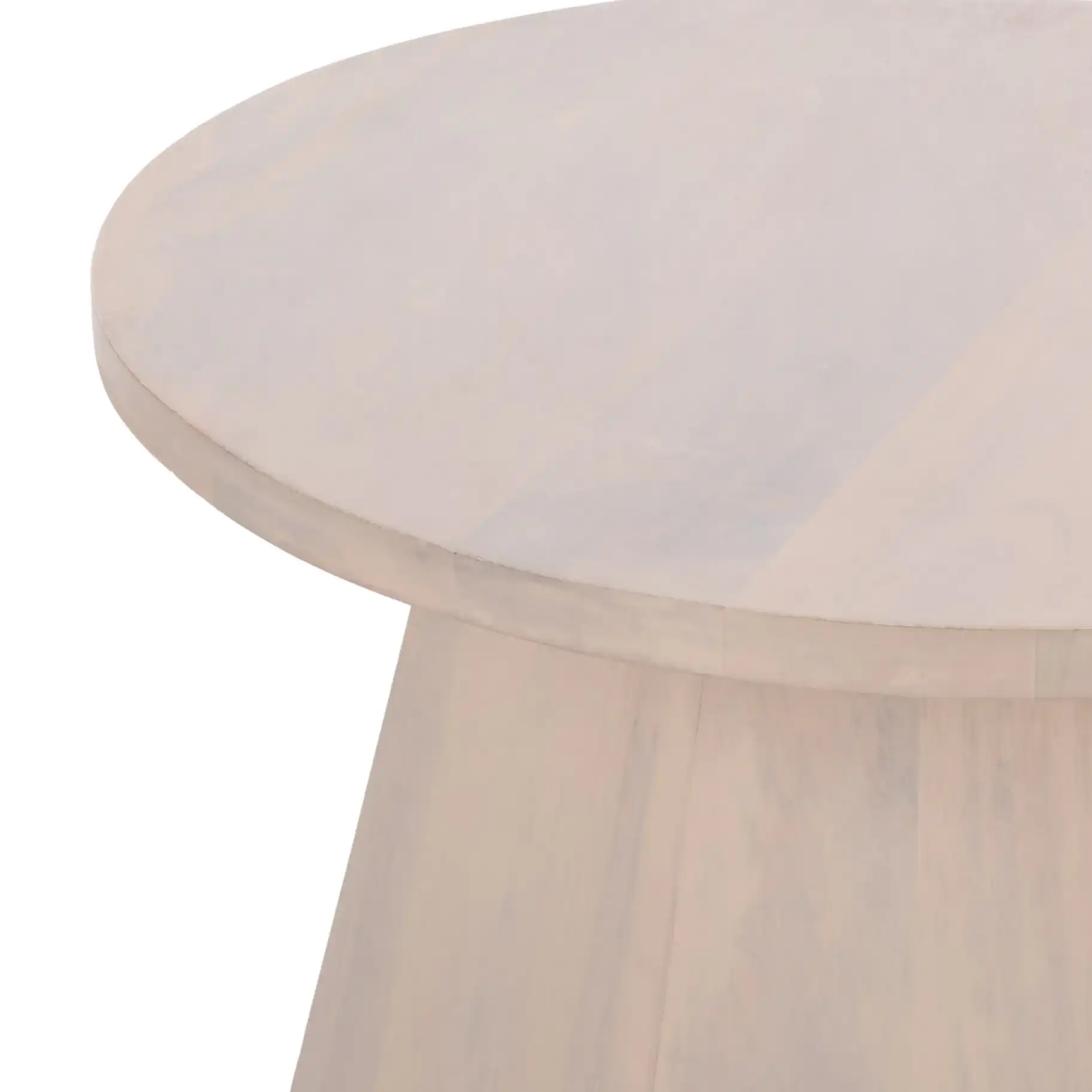 Linette Accent Table in White Washed in a styled room