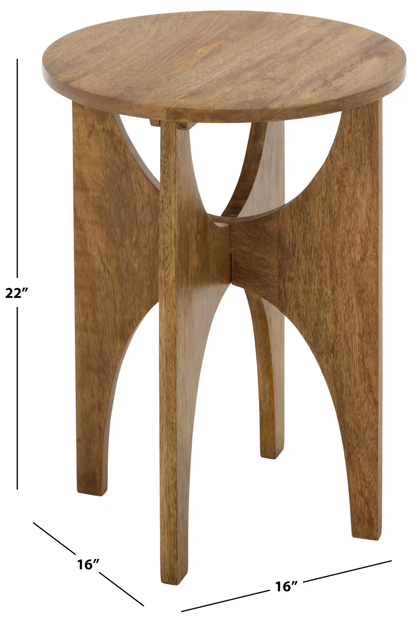 Delmara Accent Table in Natural, detail view