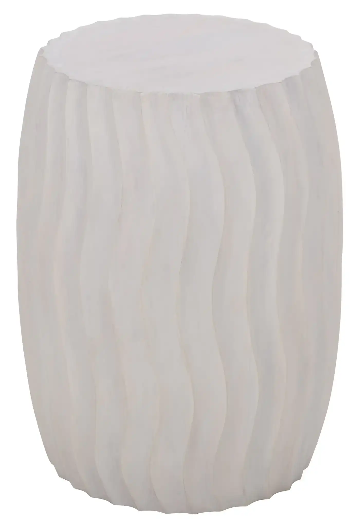Malika Accent Table in White