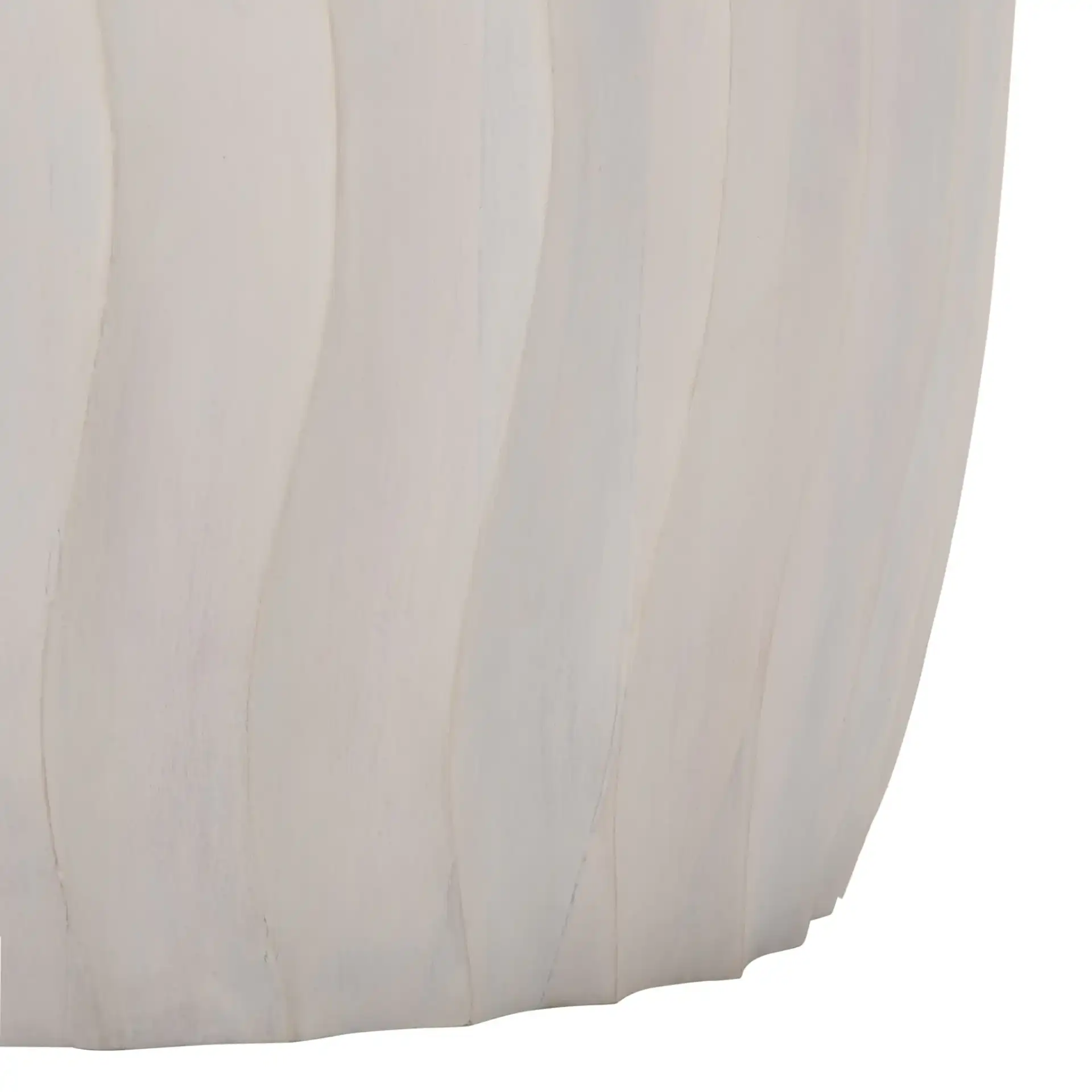 Malika Accent Table in White, detail view