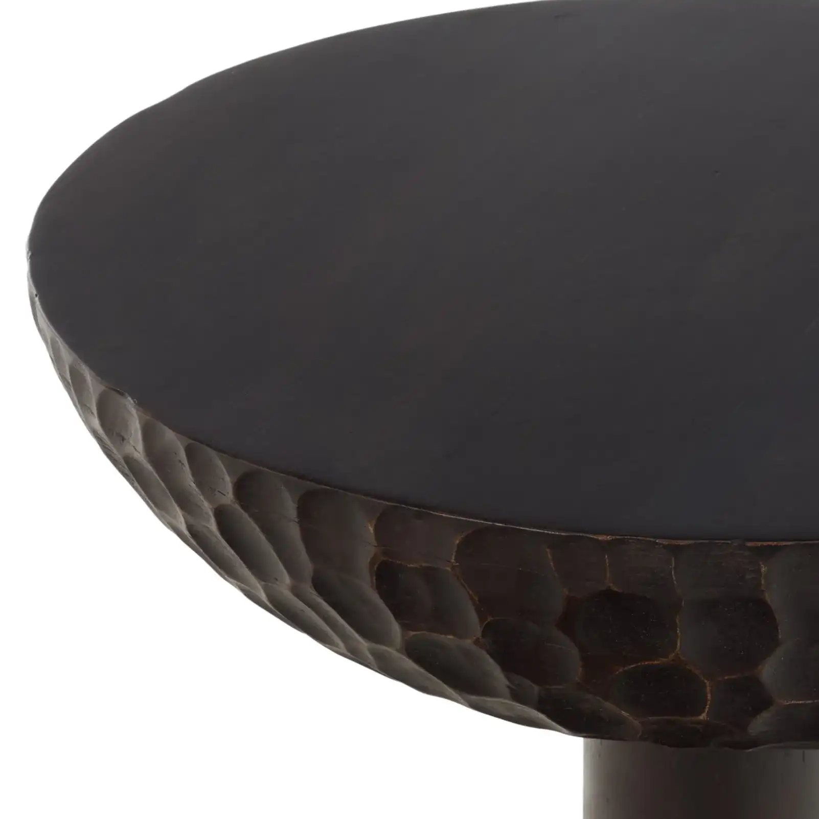 Mamanu Accent Table in Bronze in a styled room