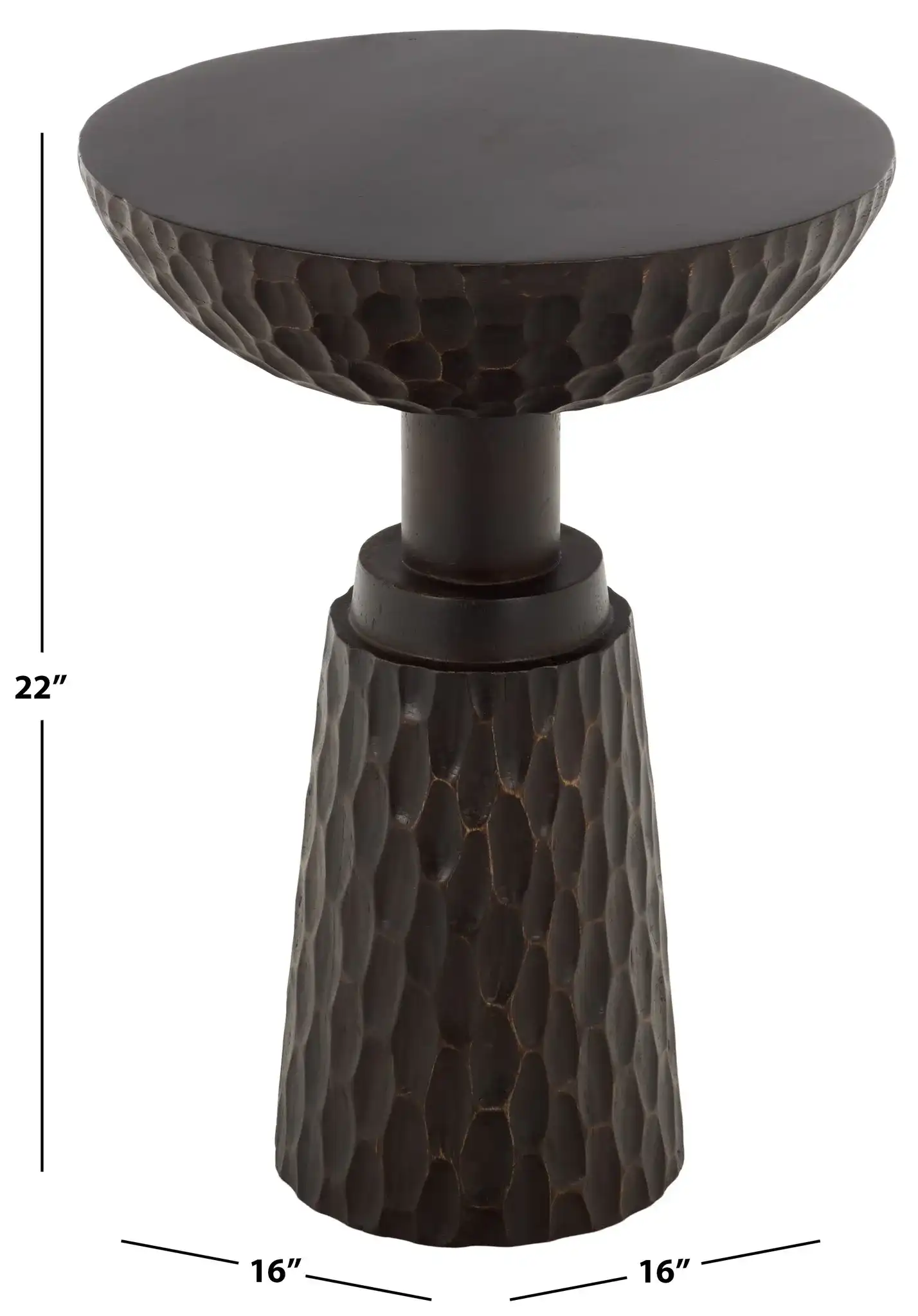 Mamanu Accent Table in Bronze, detail view