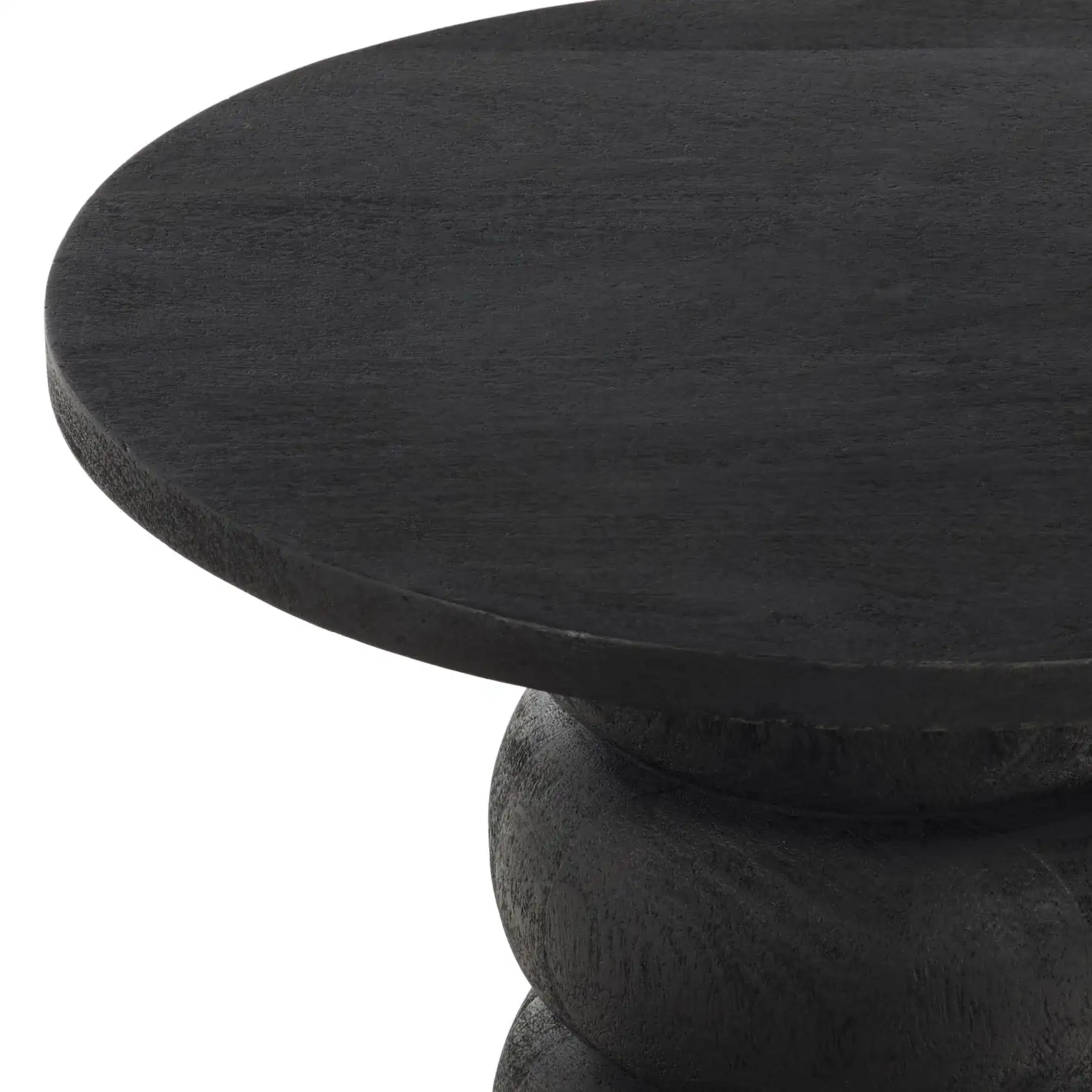 Janais Accent Table in Black in a styled room