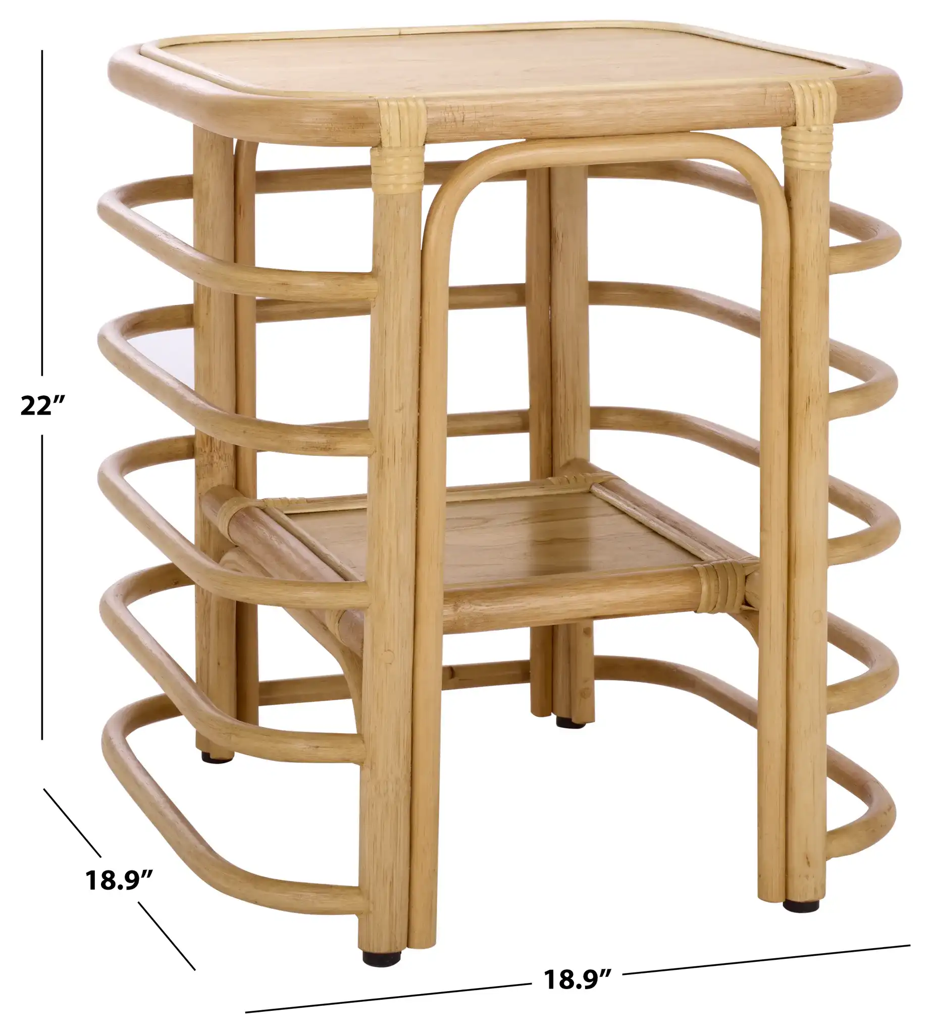 Maestro Accent Table in Natural, detail view