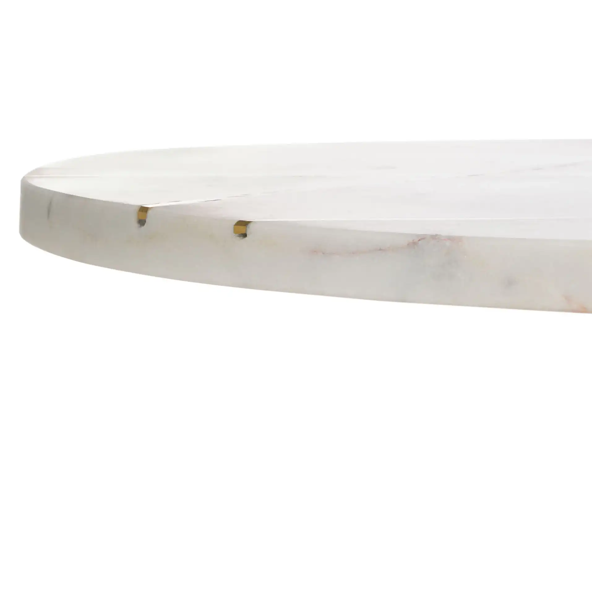 Capucine Side Table in Copper Marble / Copper in a styled room