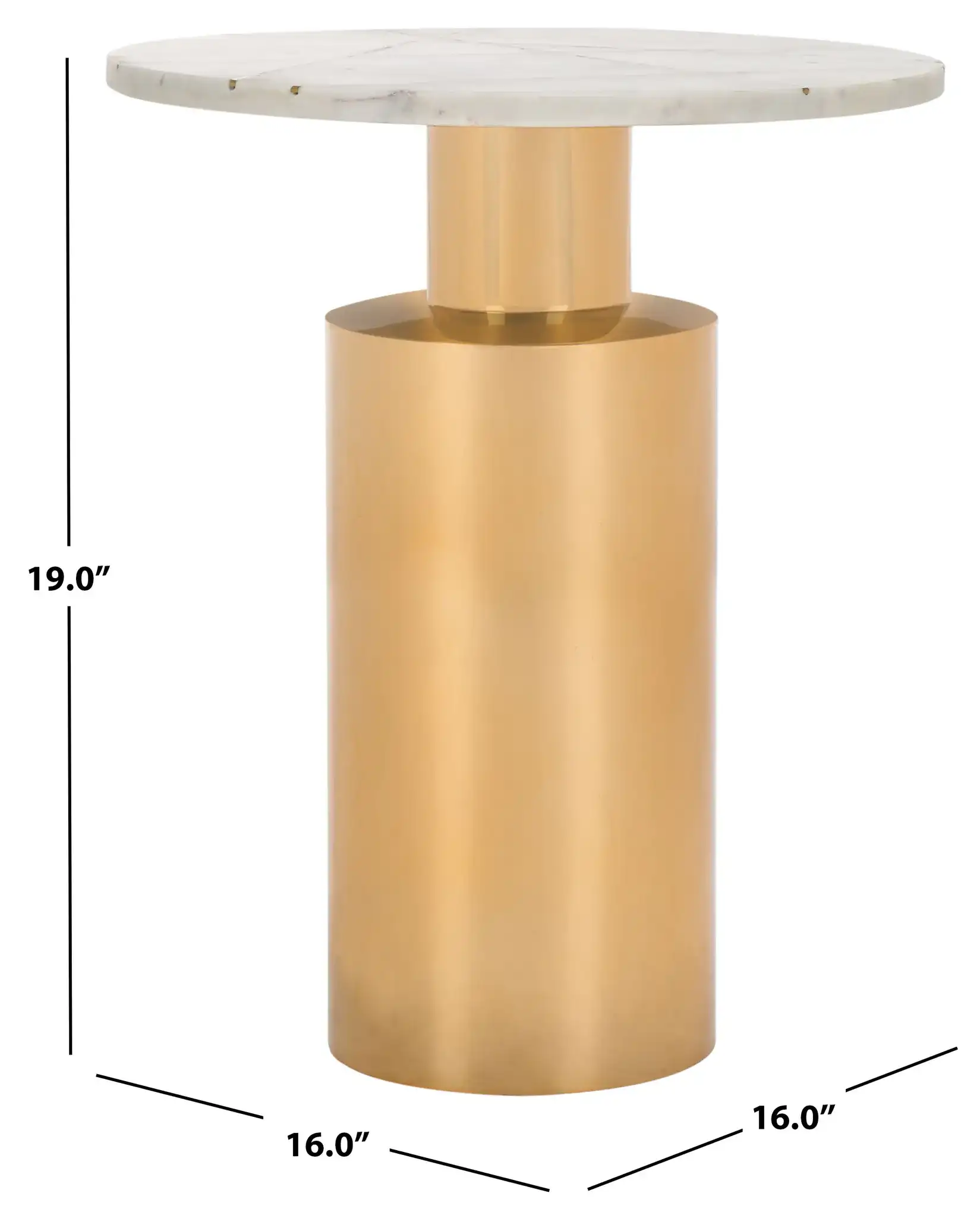 Capucine Side Table in Copper Marble / Copper, detail view