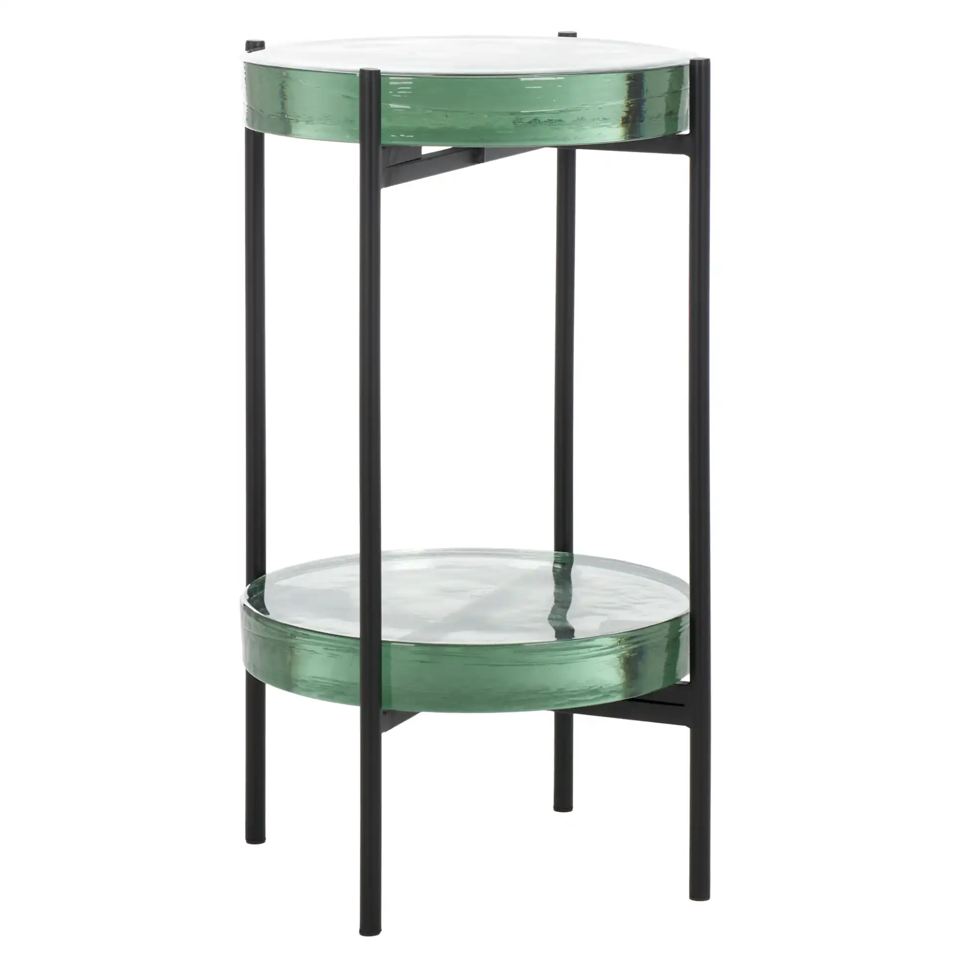 Noham Side Table in Clear / Black, detail view