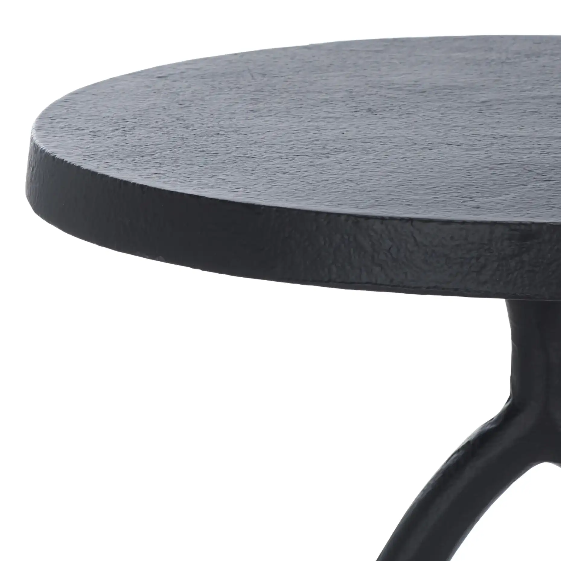 Malachy Side Table in Black / White in a styled room