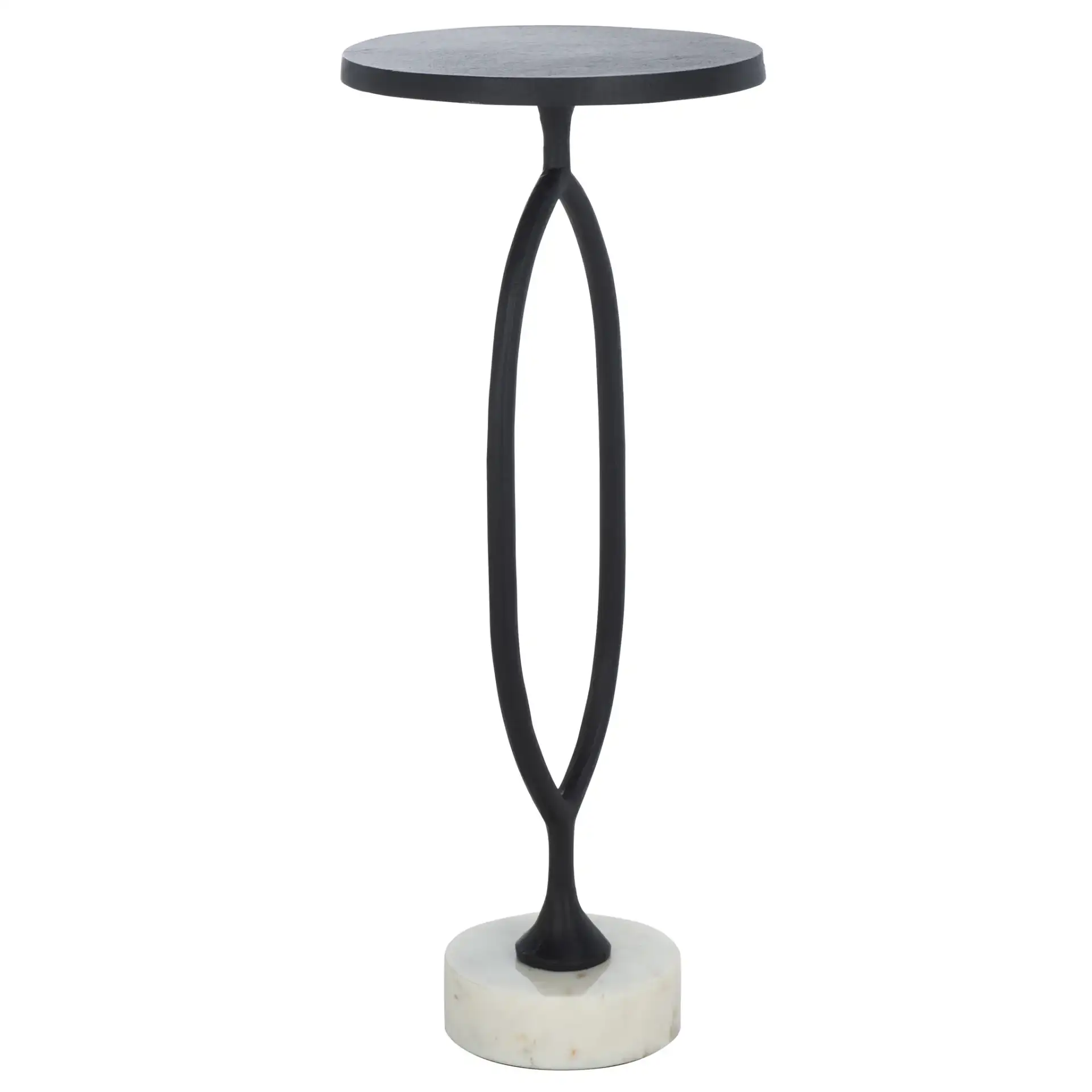 Malachy Side Table in Black / White, detail view