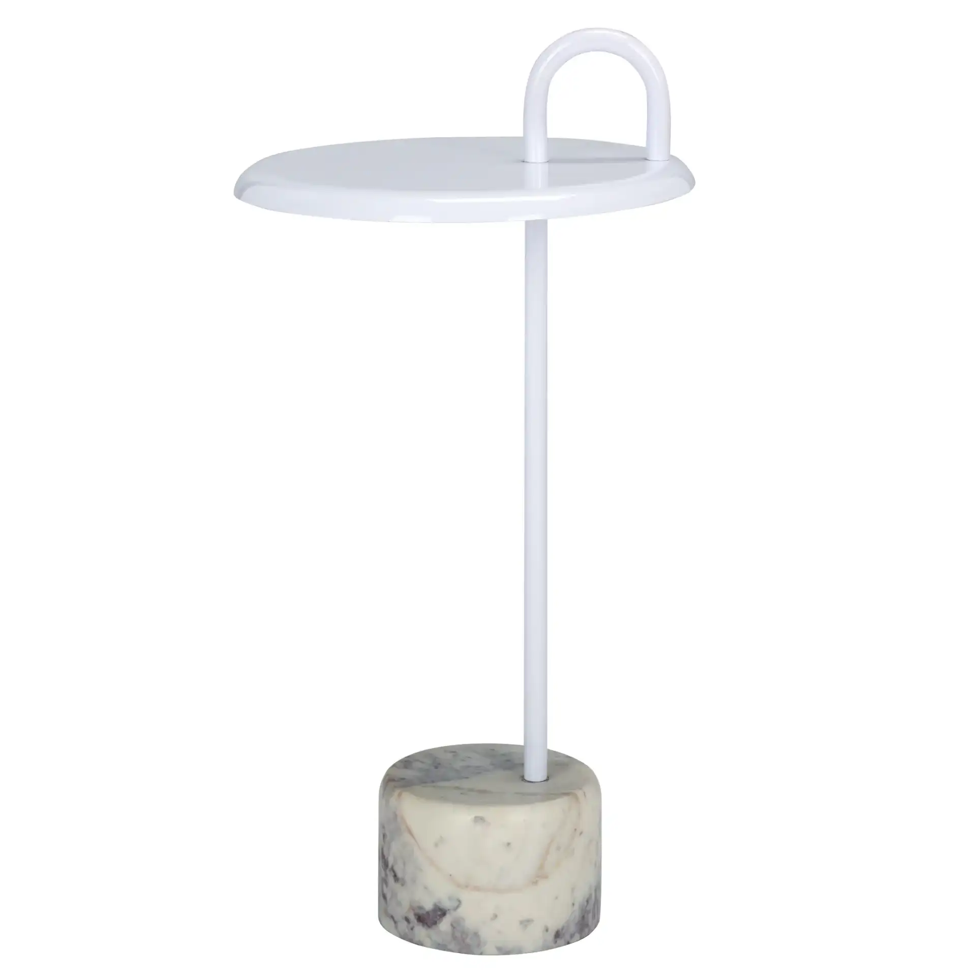 Daichi Side Table in White, detail view