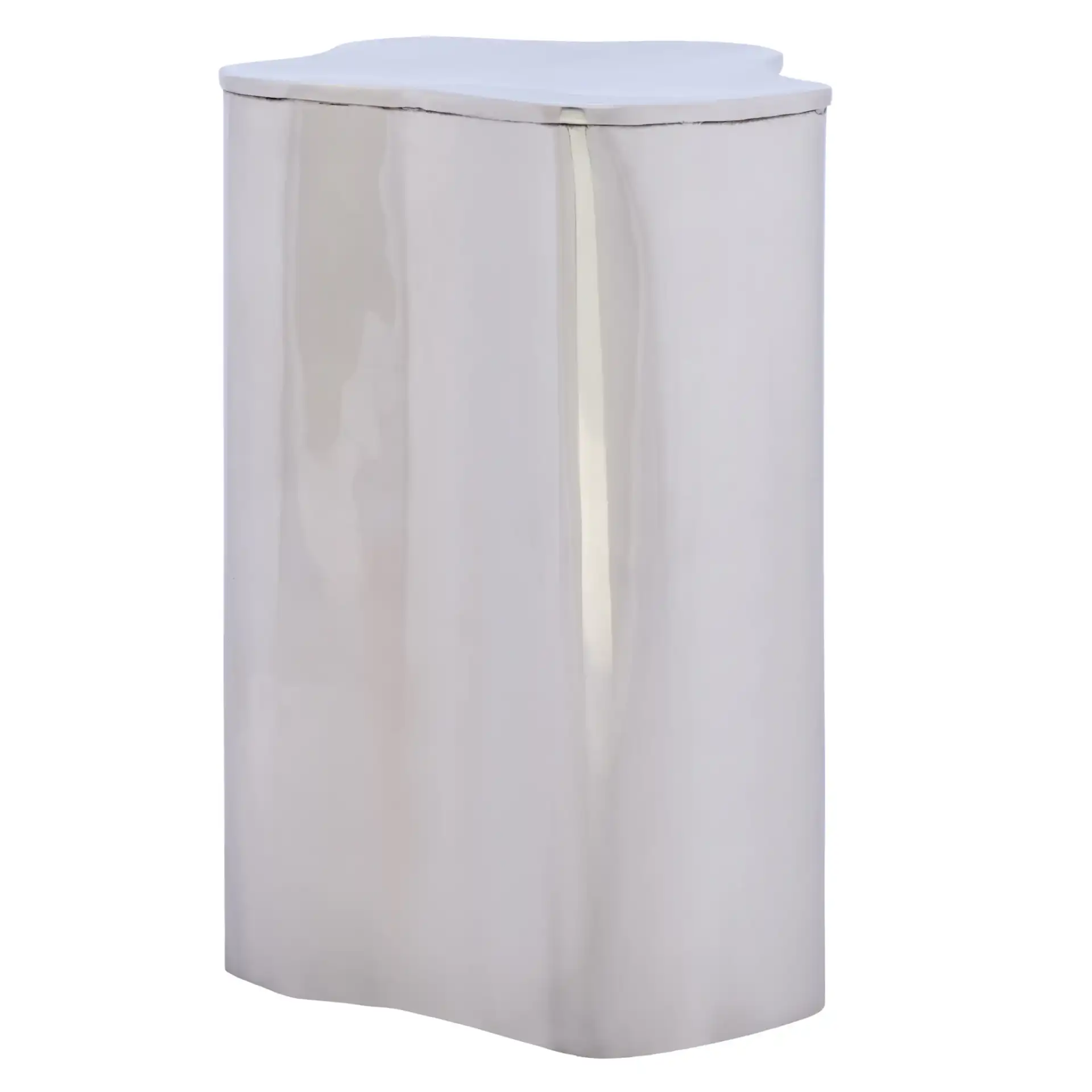 Tonnie Side Table in Silver, detail view