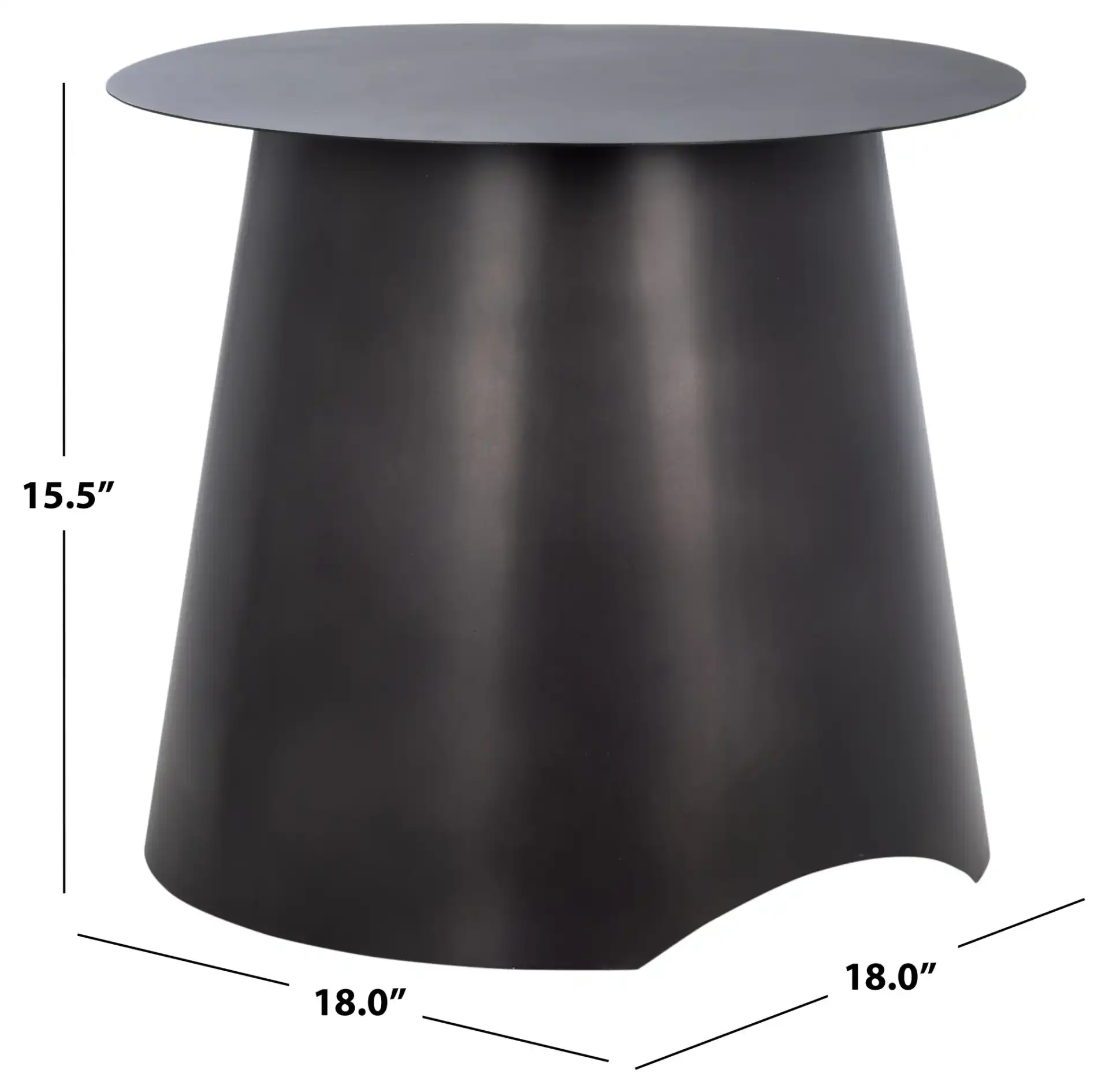 Aminchy Side Table in Antique Black, detail view