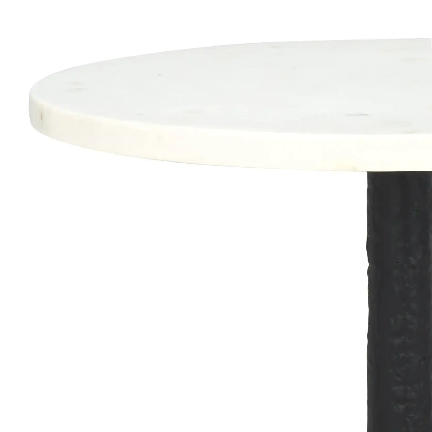 Avanni Side Table in Black / Ivory in a styled room