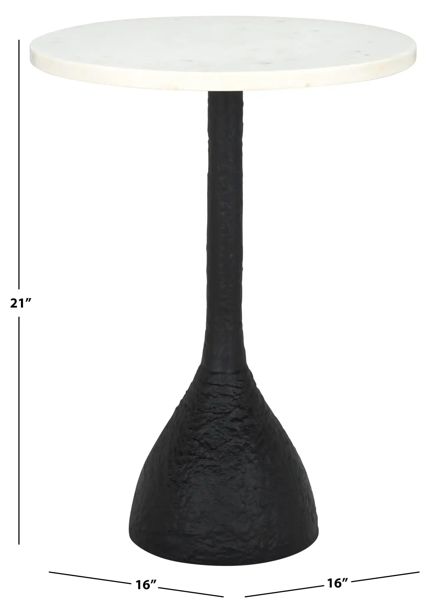 Avanni Side Table in Black / Ivory, detail view
