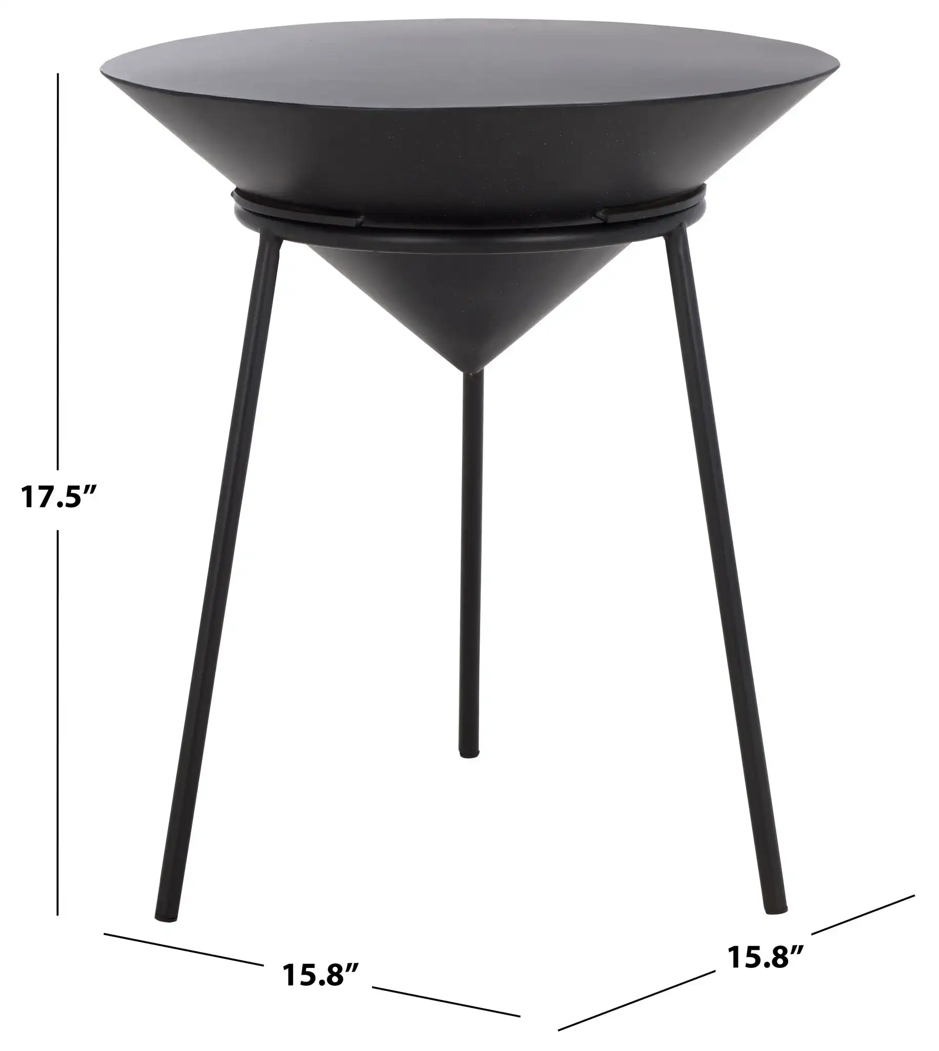 Apuline Side Table in Black, detail view