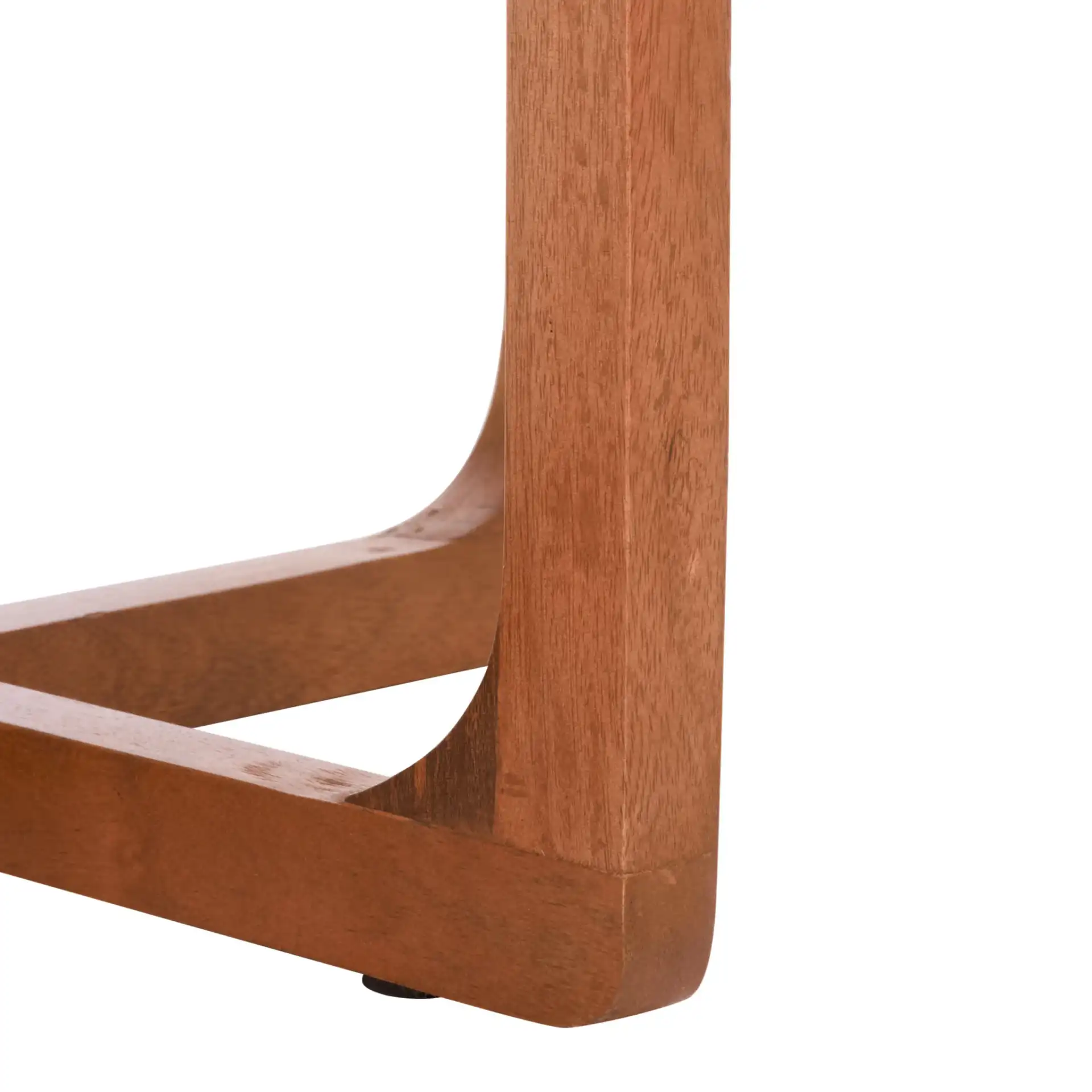 Minori Marble Side Table in Walnut / White, detail view