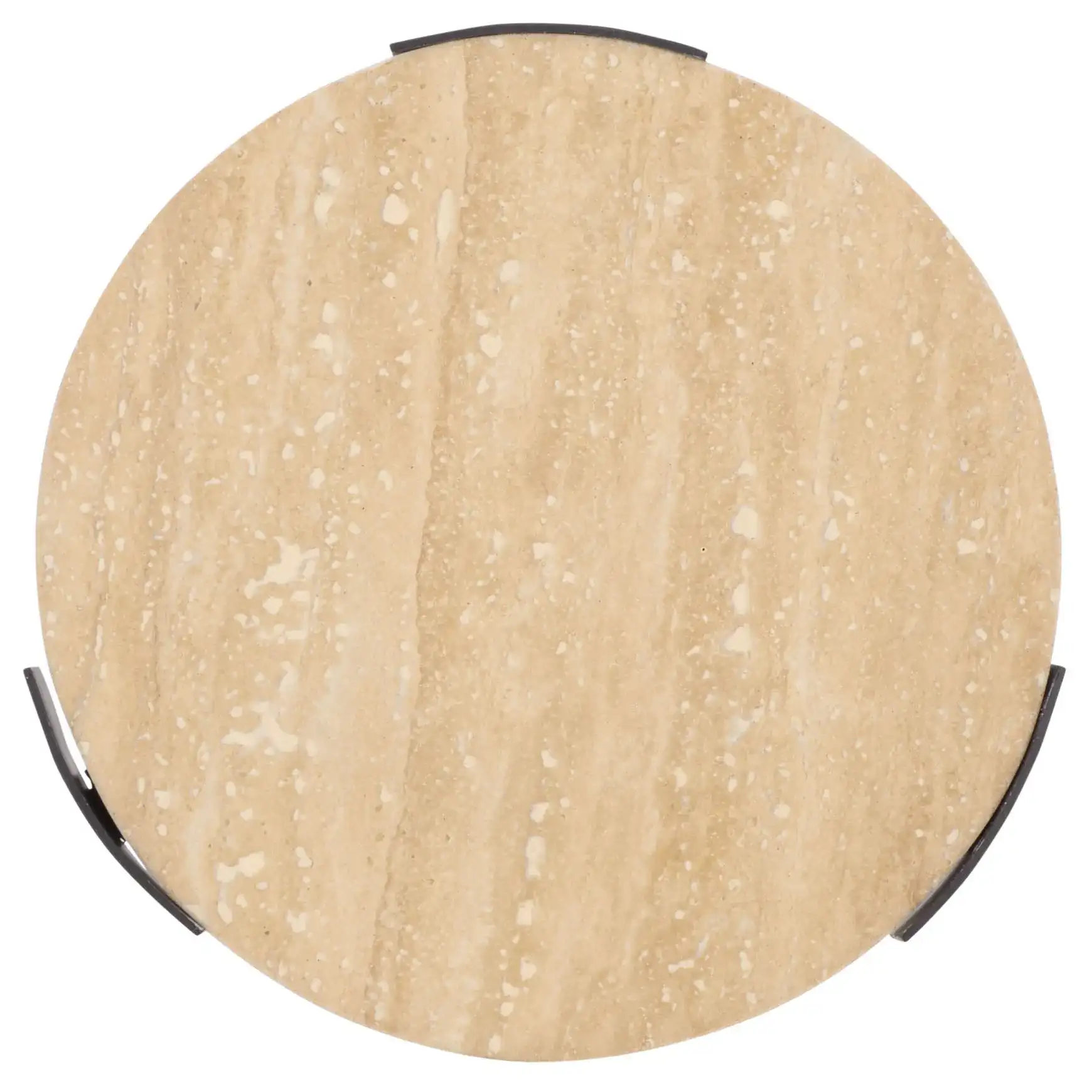 Abama Marble Side Table in Ivory / Black, detail view