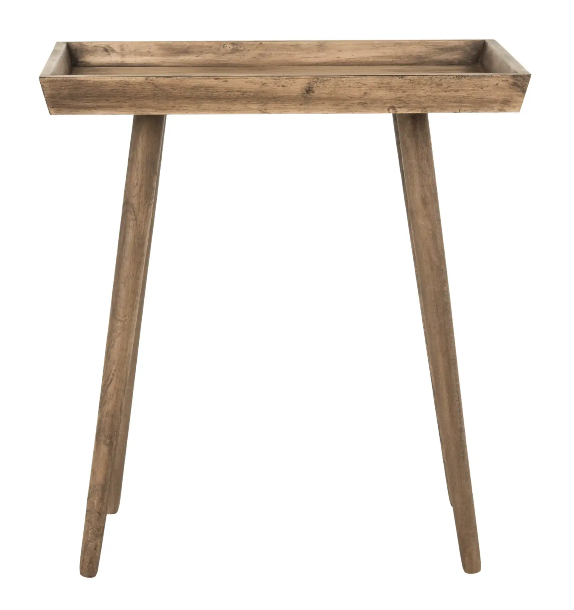 Nonie Tray Accent Table in Chocolate, detail view