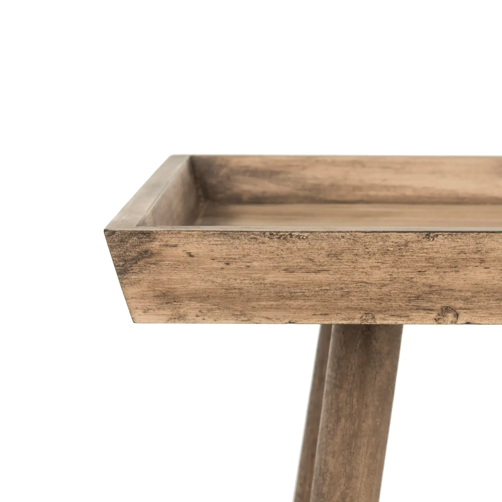 Nonie Tray Accent Table in Chocolate in a styled room