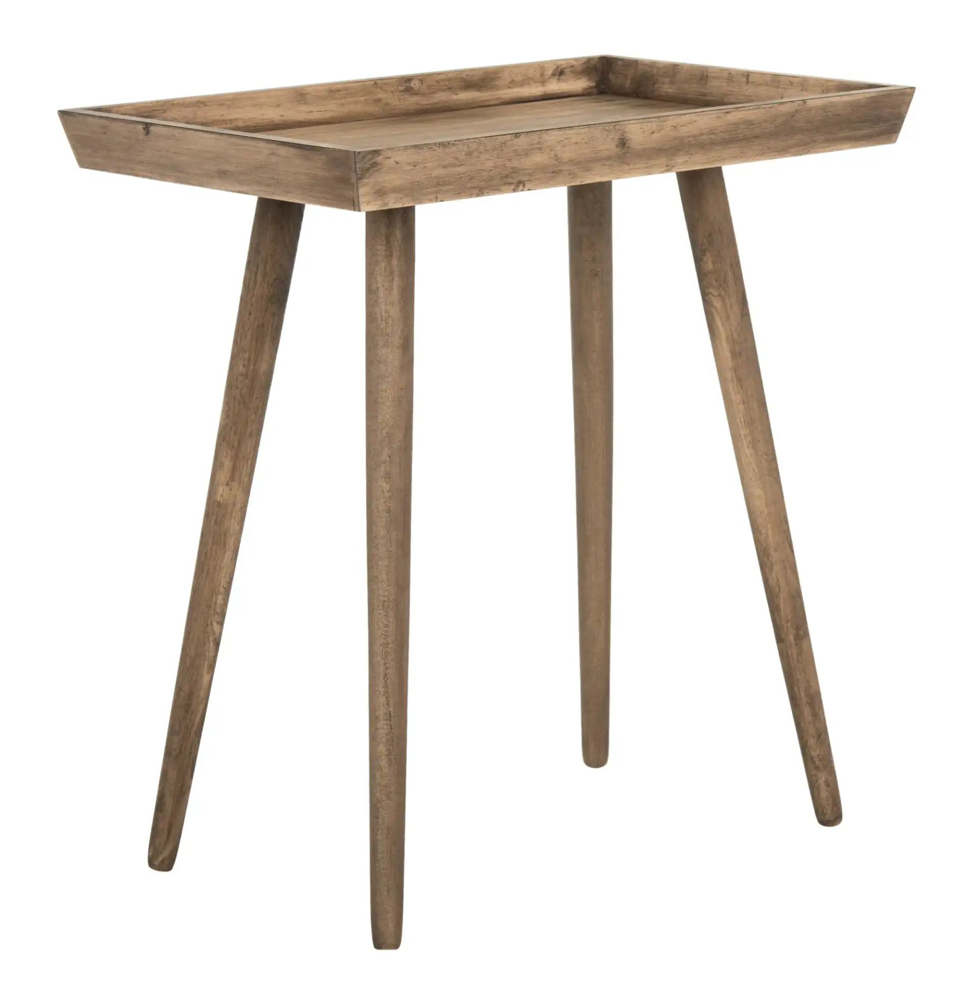 Nonie Tray Accent Table in Chocolate, detail view