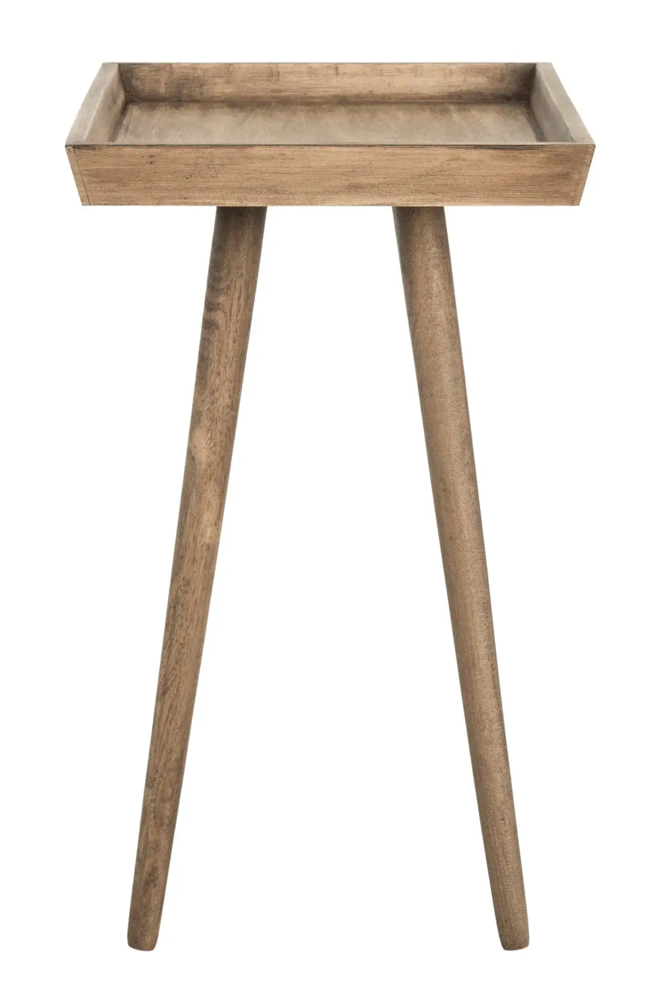 Nonie Tray Accent Table in Chocolate, detail view