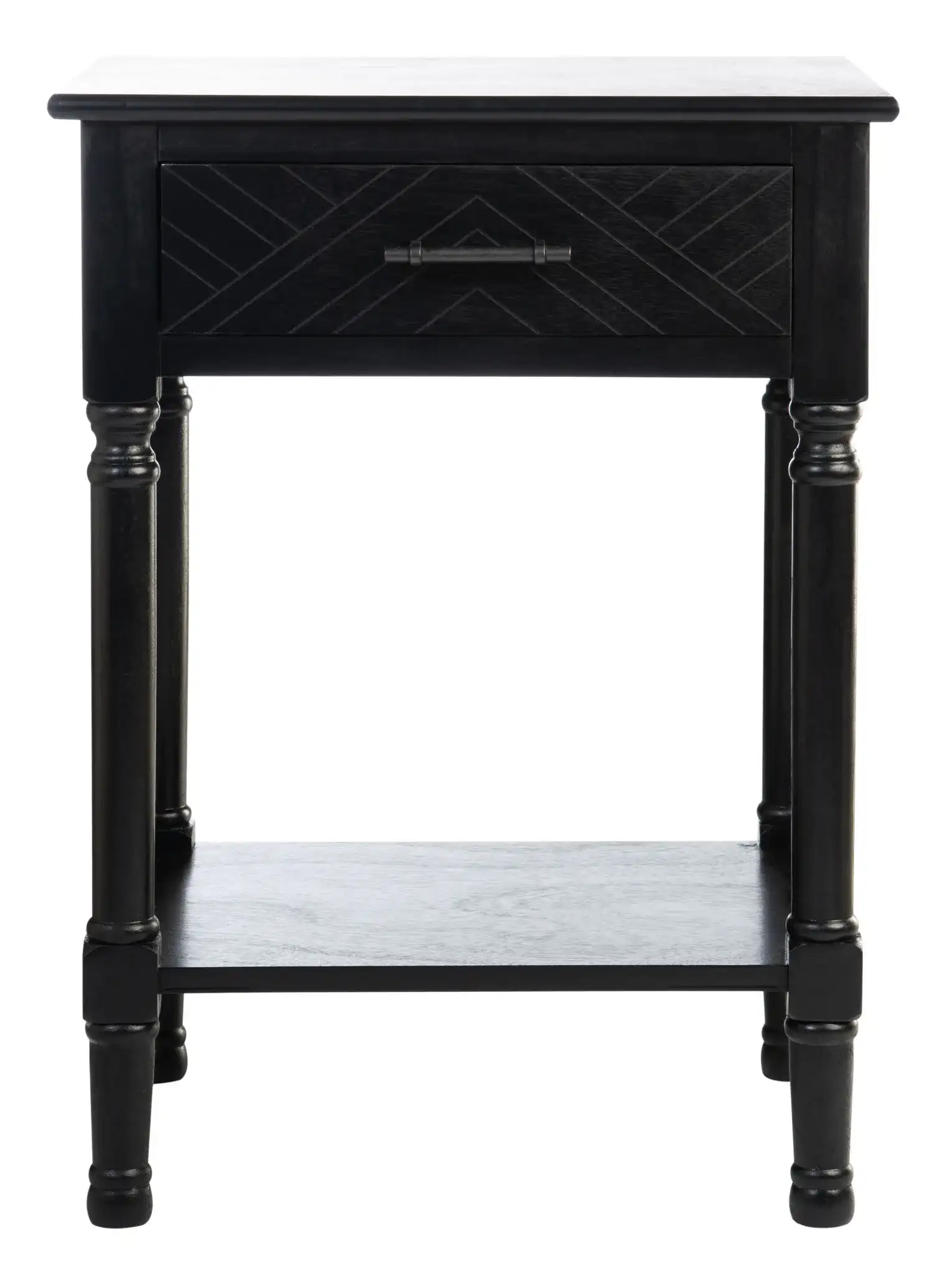 Peyton One-Drawer Accent Table in Black