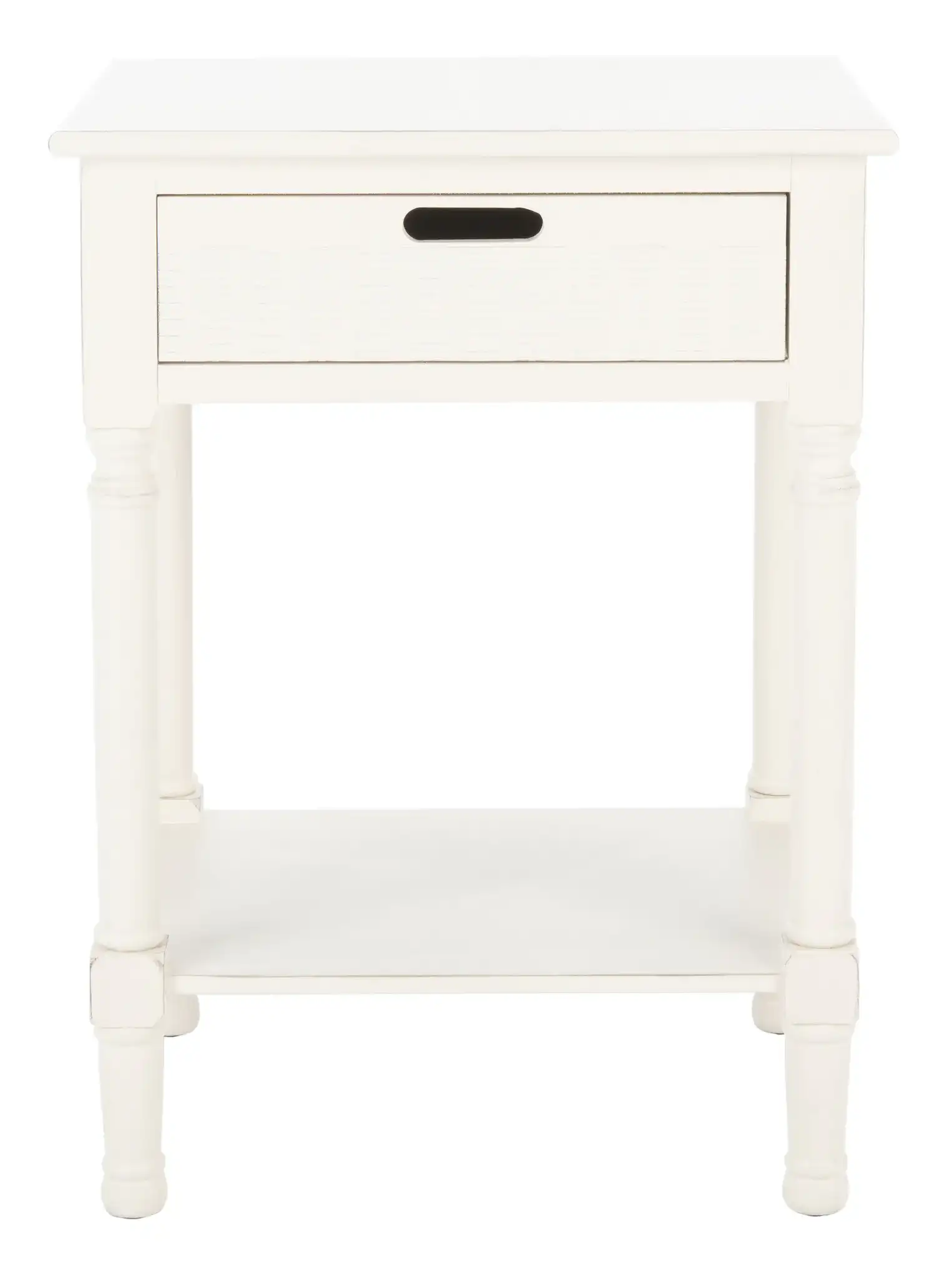 Landers One-Drawer Accent Table in Distressed White