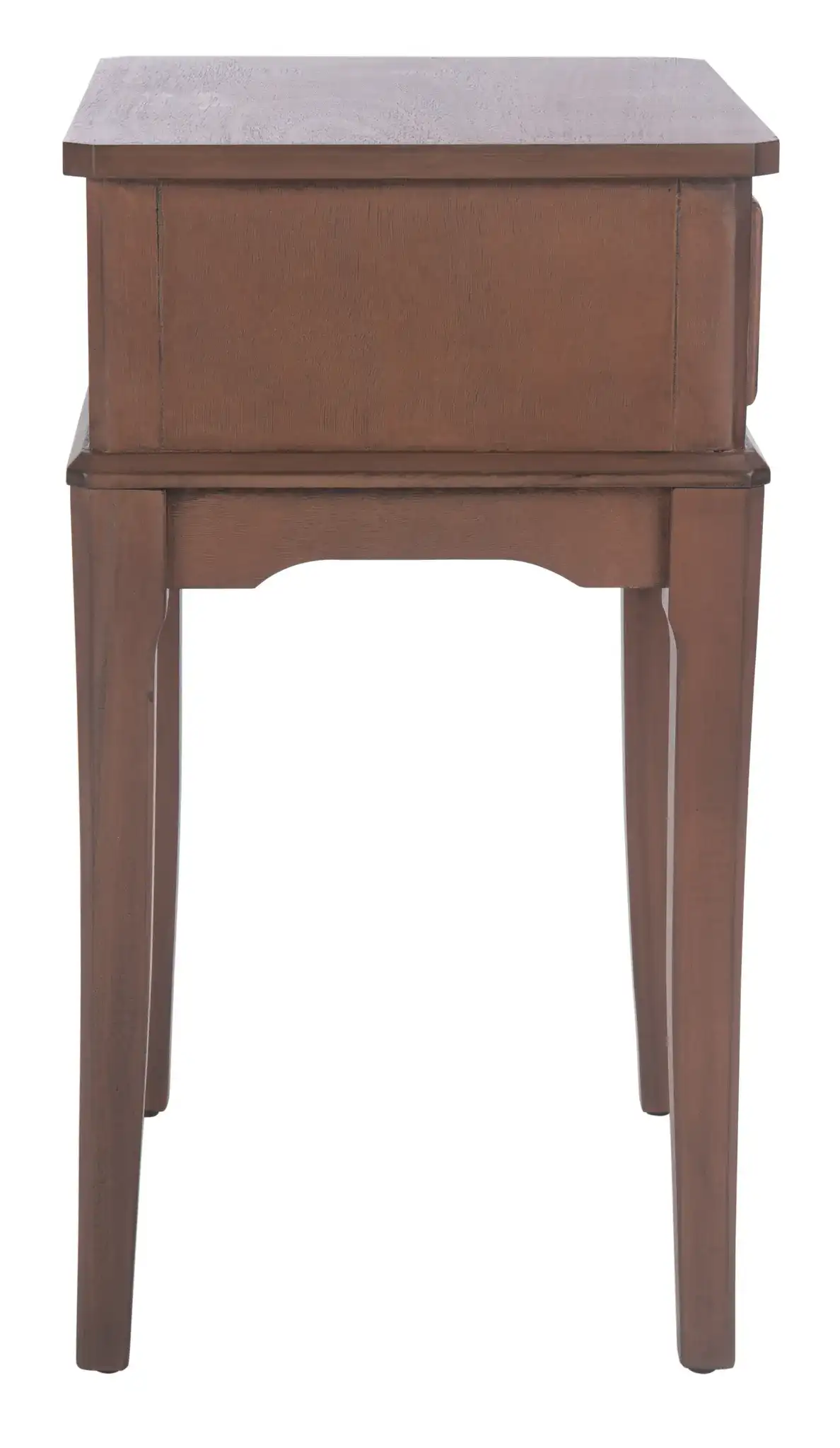 Opal One-Drawer Accent Table in Distressed White, detail view