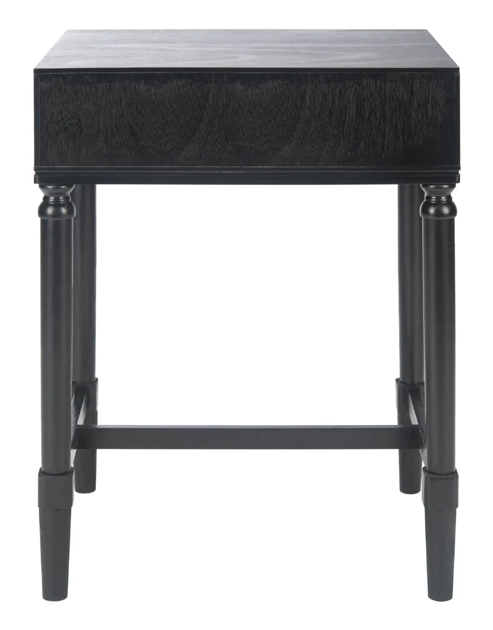 Mabel One-Drawer Accent Table in Black, detail view