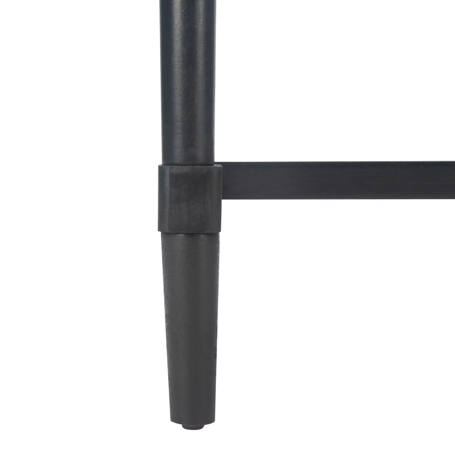 Mabel One-Drawer Accent Table in Black, detail view