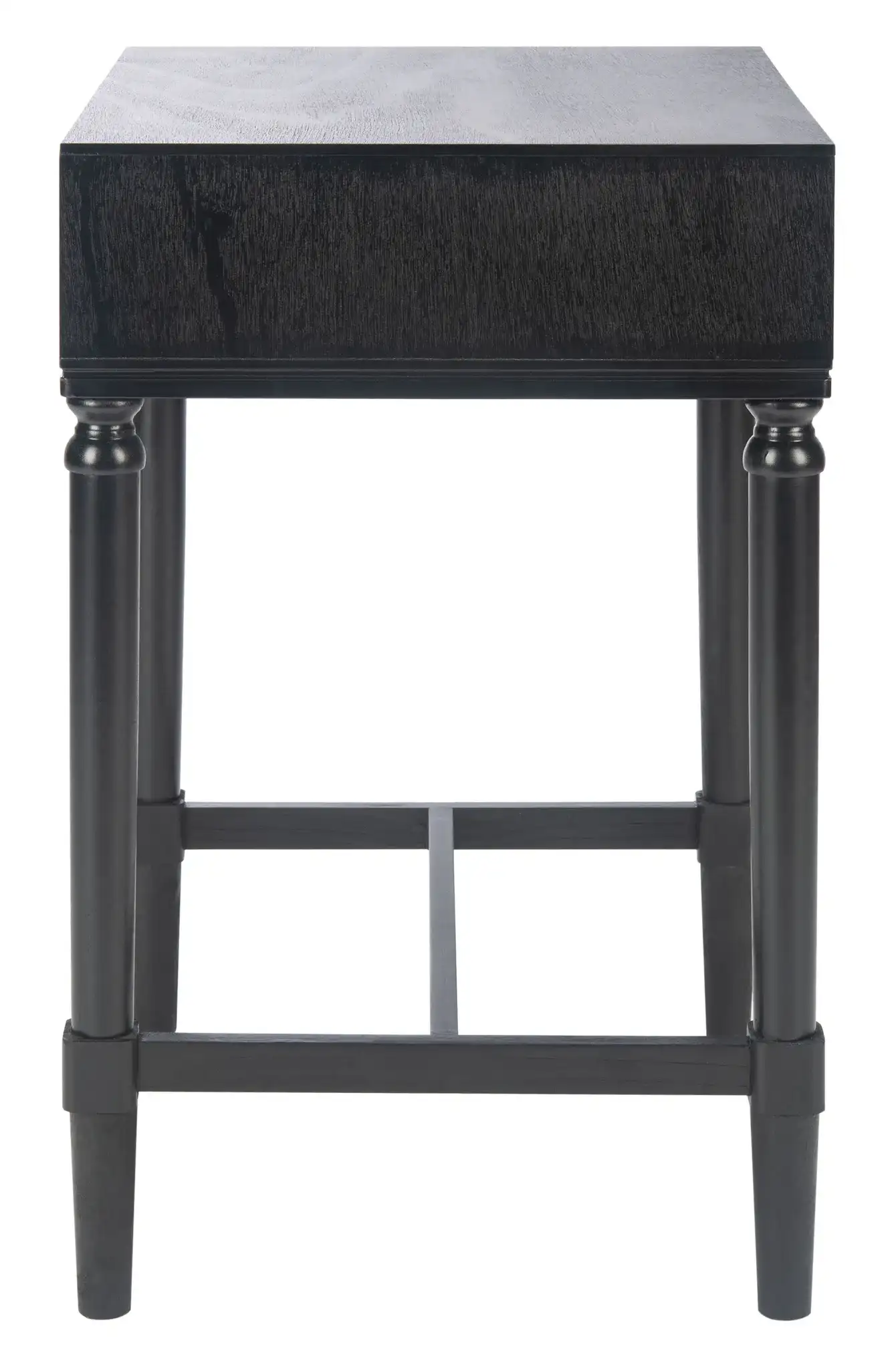 Mabel One-Drawer Accent Table in Black, detail view