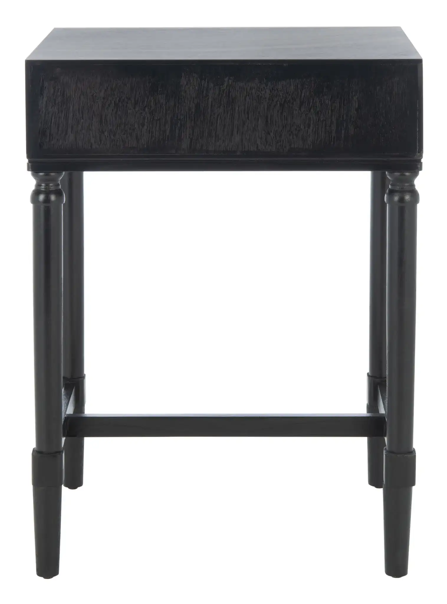 Estella One-Drawer Accent Table in Black, detail view