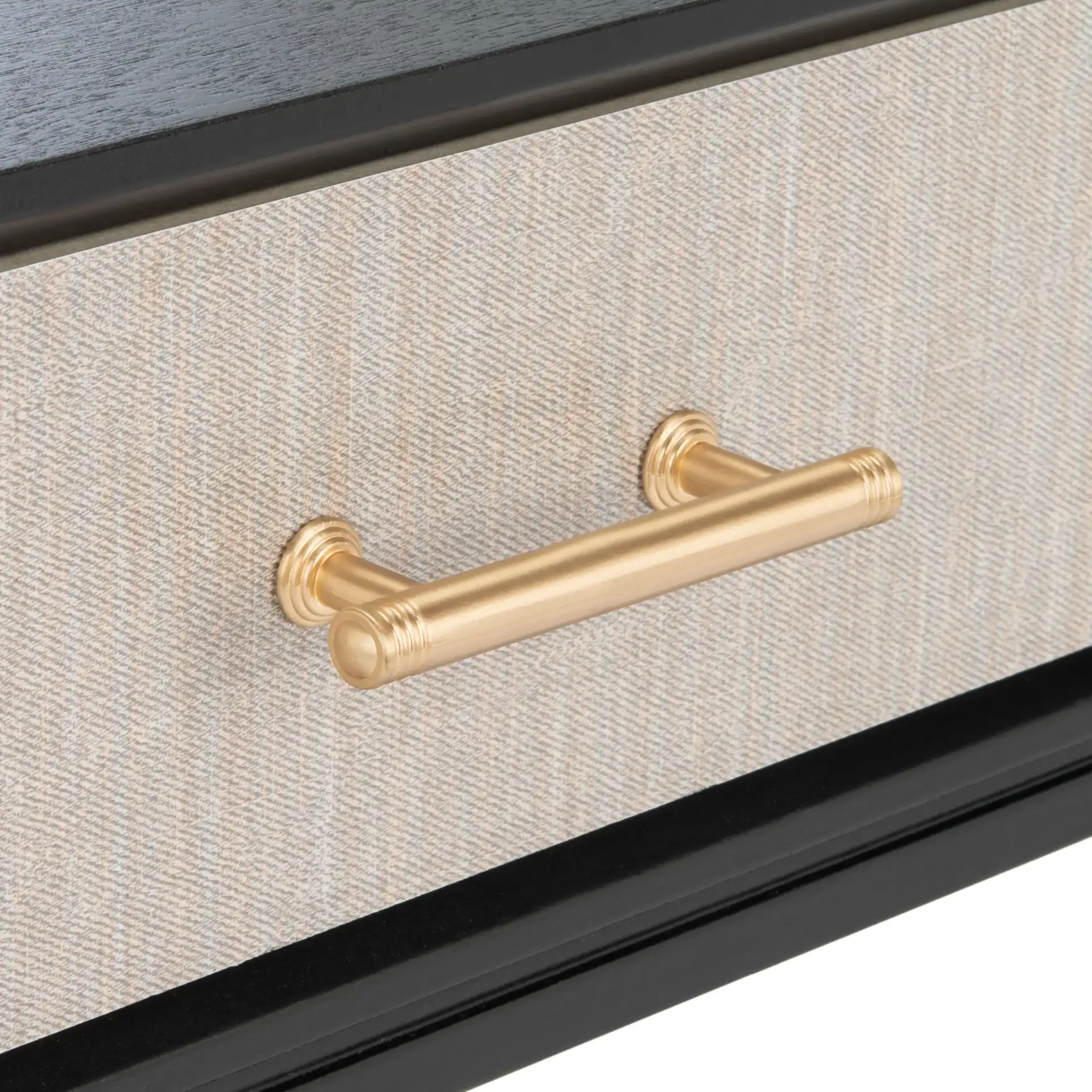 Estella One-Drawer Accent Table in Black in a styled room