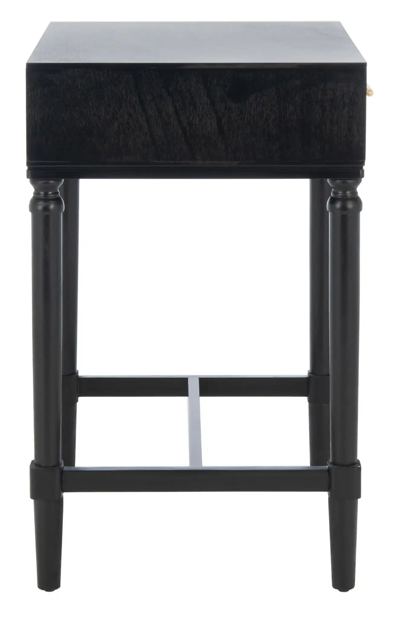 Estella One-Drawer Accent Table in Black, detail view