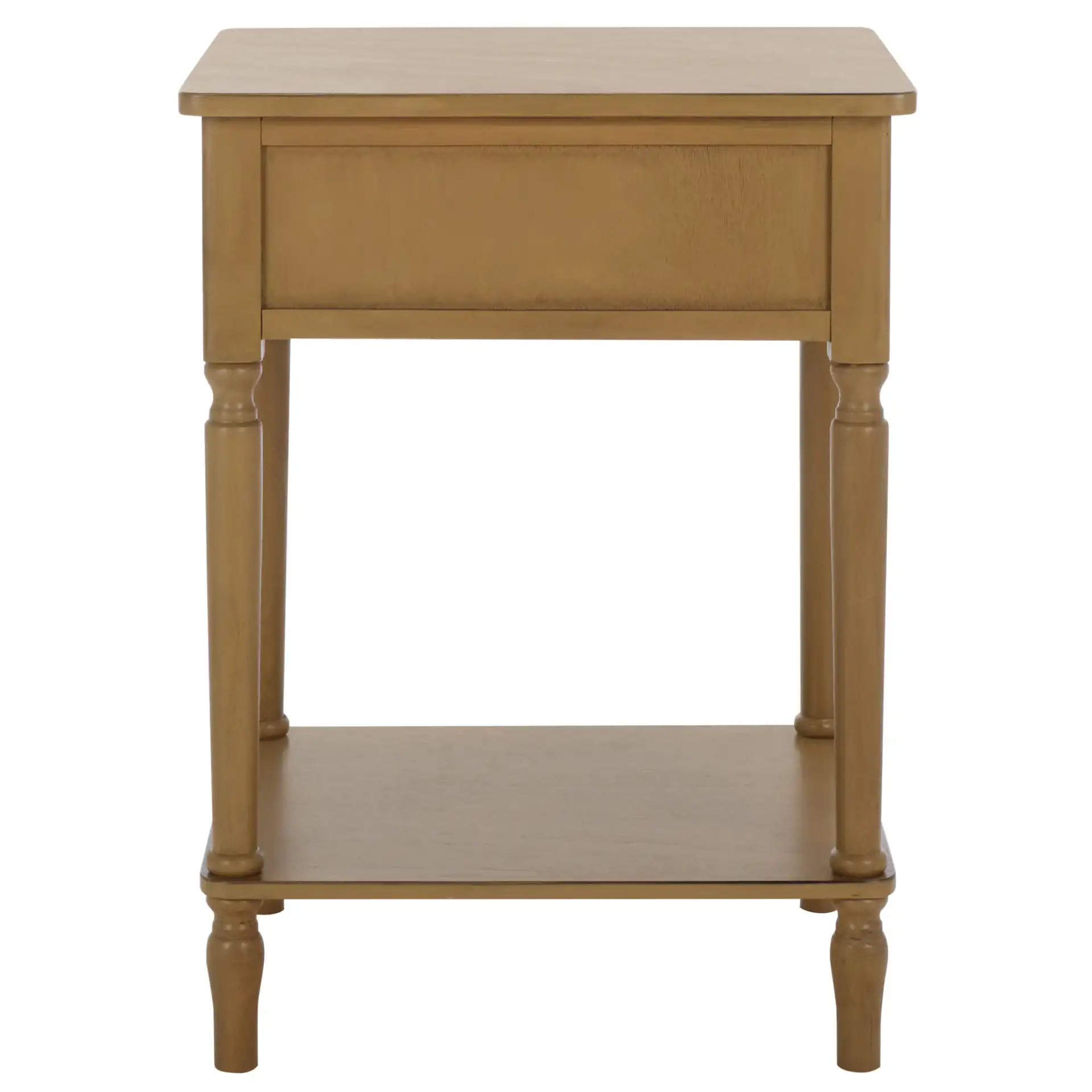 Haven One-Drawer Accent Table in Desert Brown, detail view