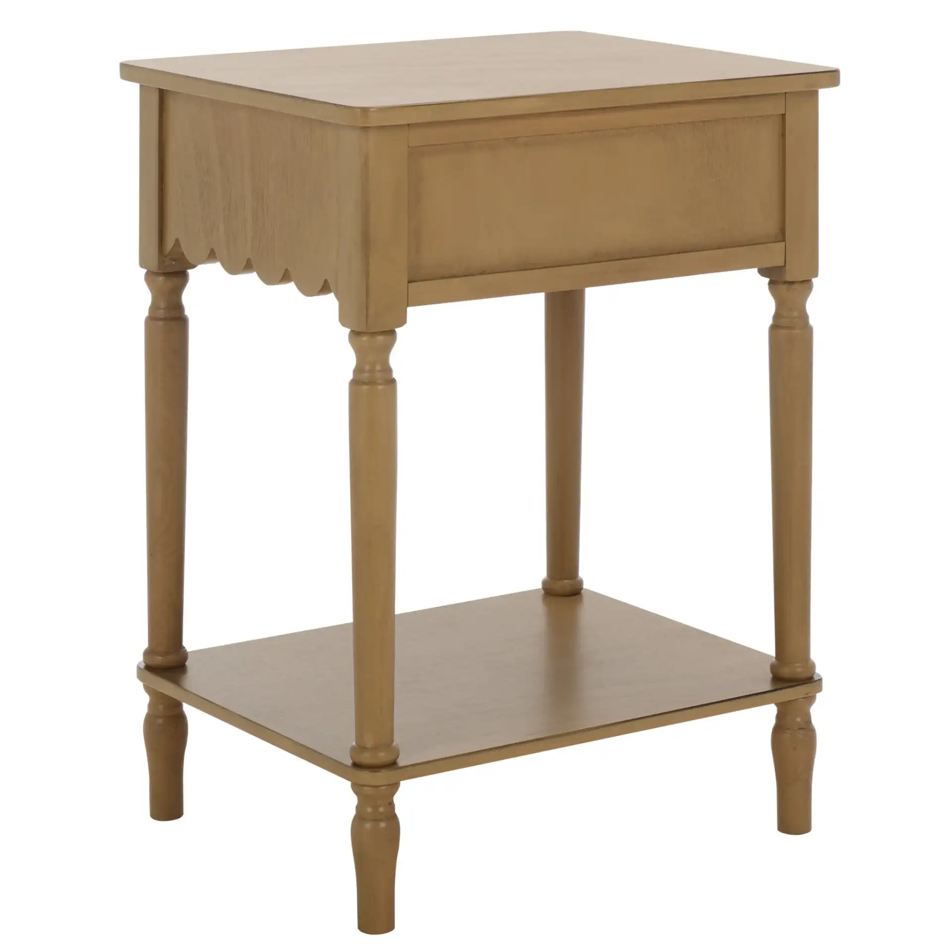 Haven One-Drawer Accent Table in Desert Brown, detail view