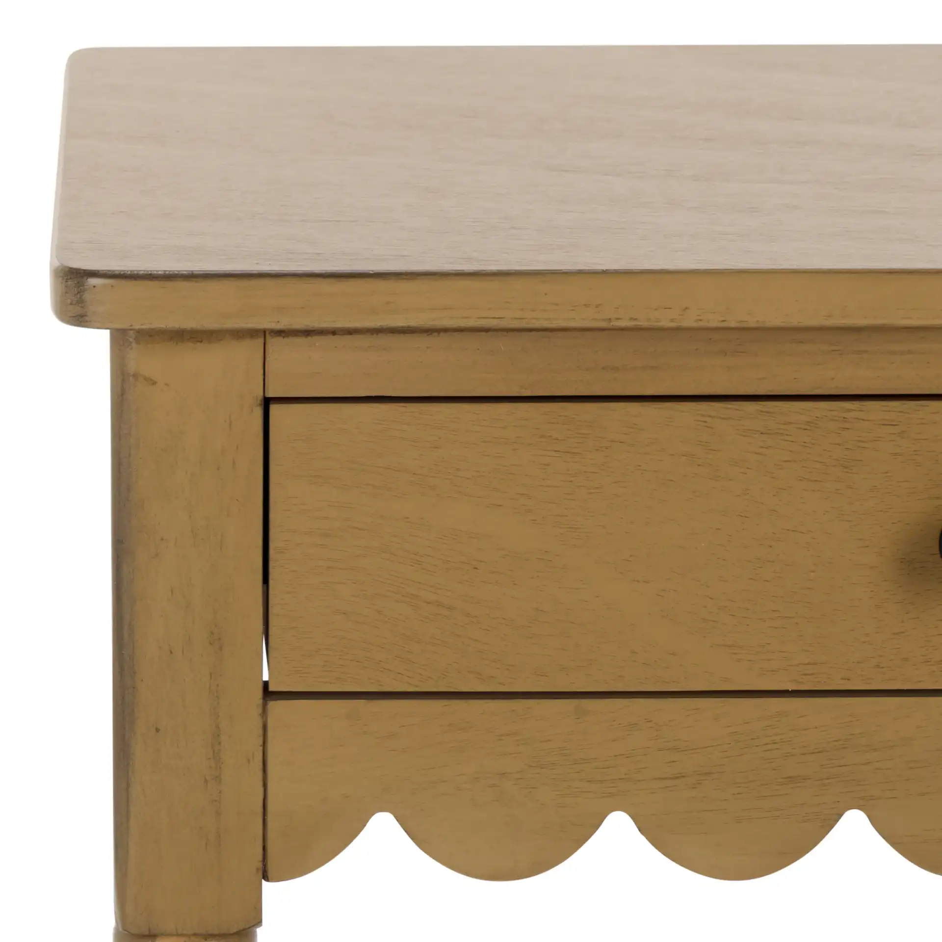 Haven One-Drawer Accent Table in Desert Brown in a styled room