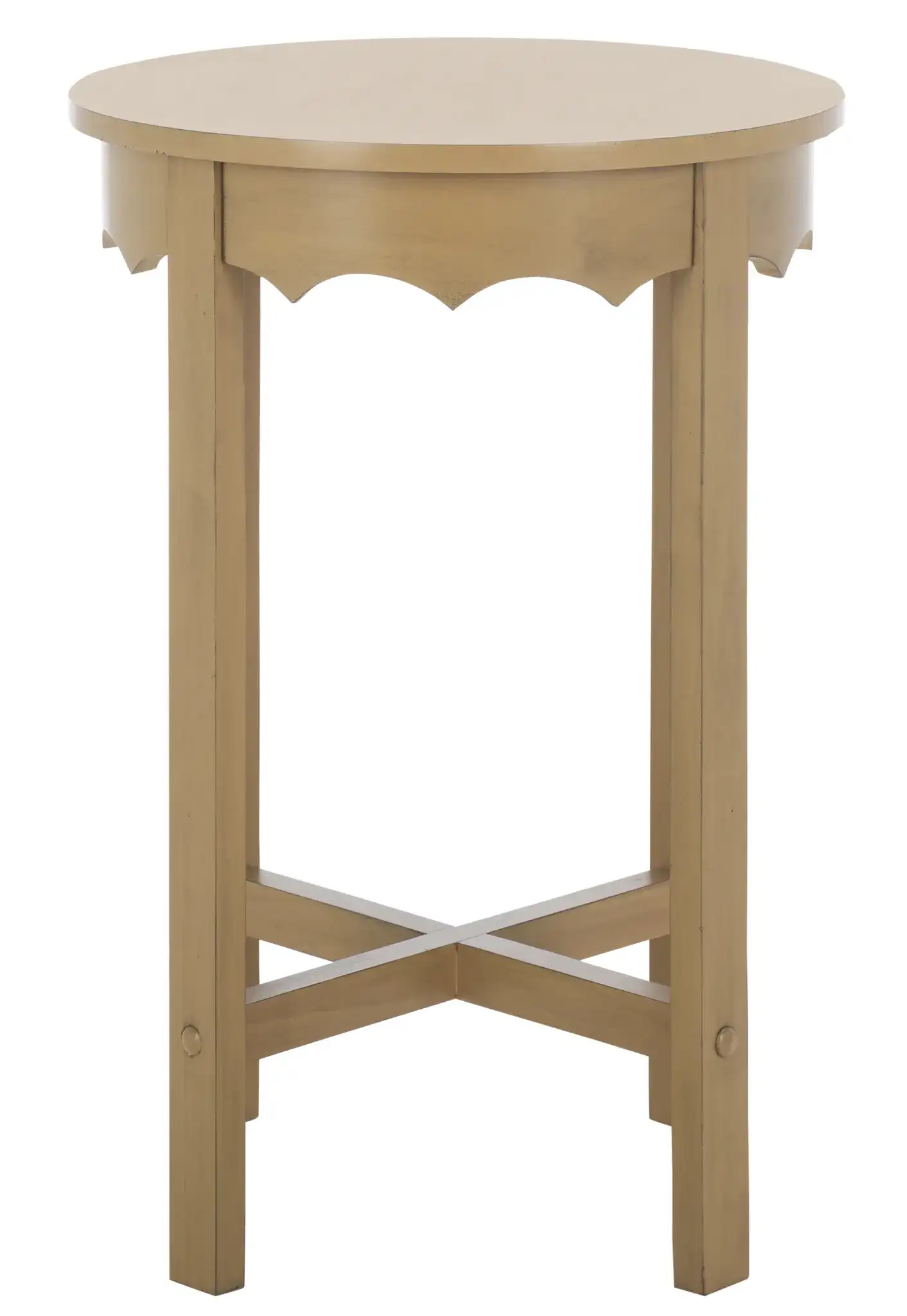 Seraphina Round Accent Table in Desert Brown