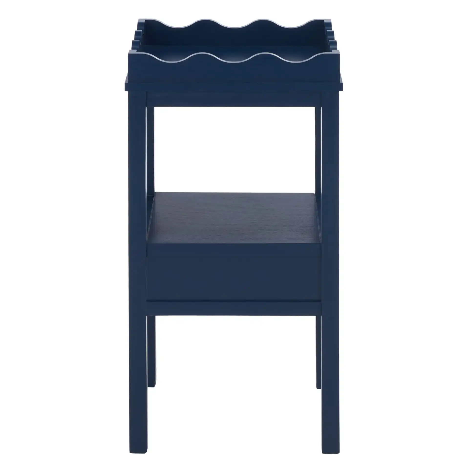 Darlyn One-Drawer Accent Table in Ink Blue, detail view