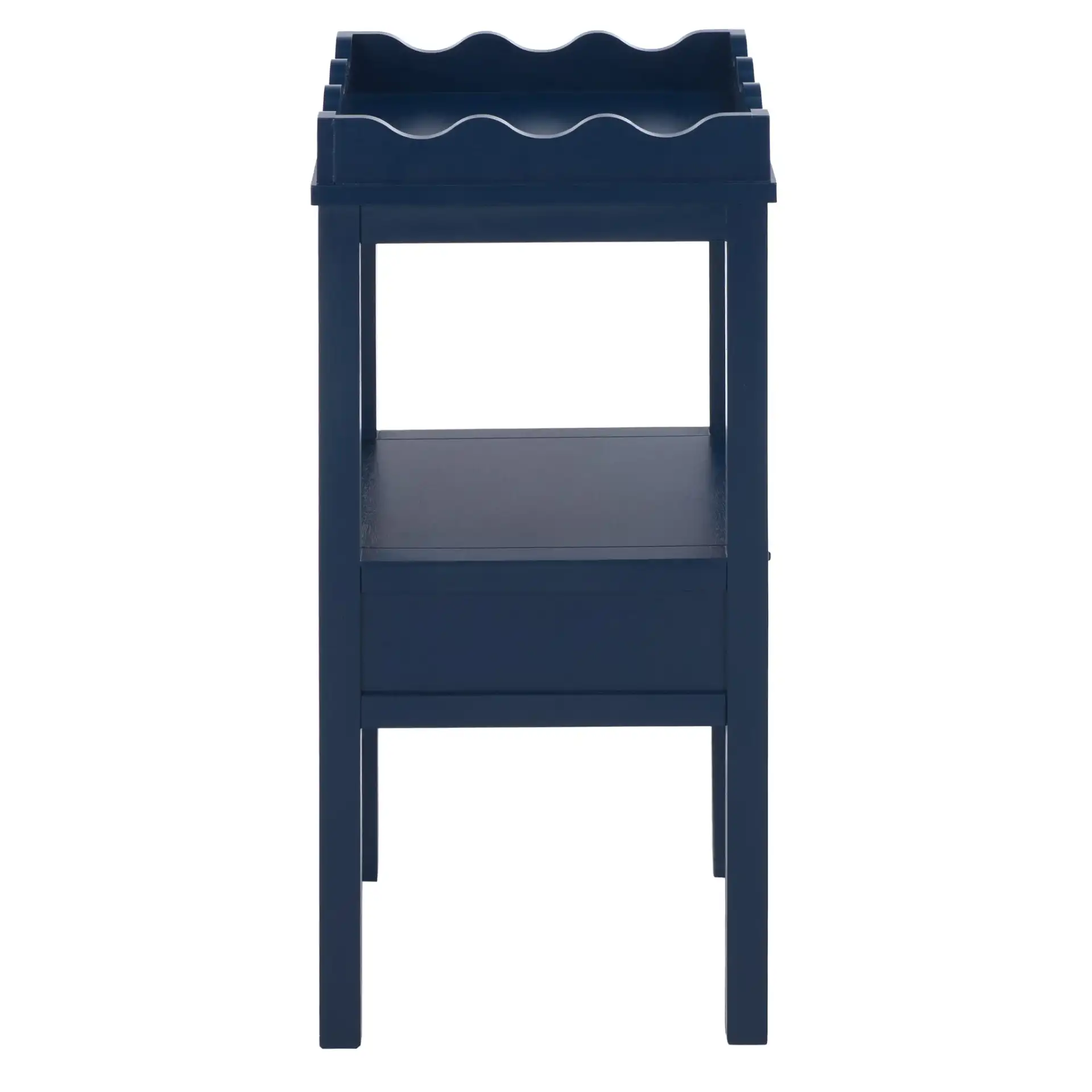 Darlyn One-Drawer Accent Table in Ink Blue, detail view