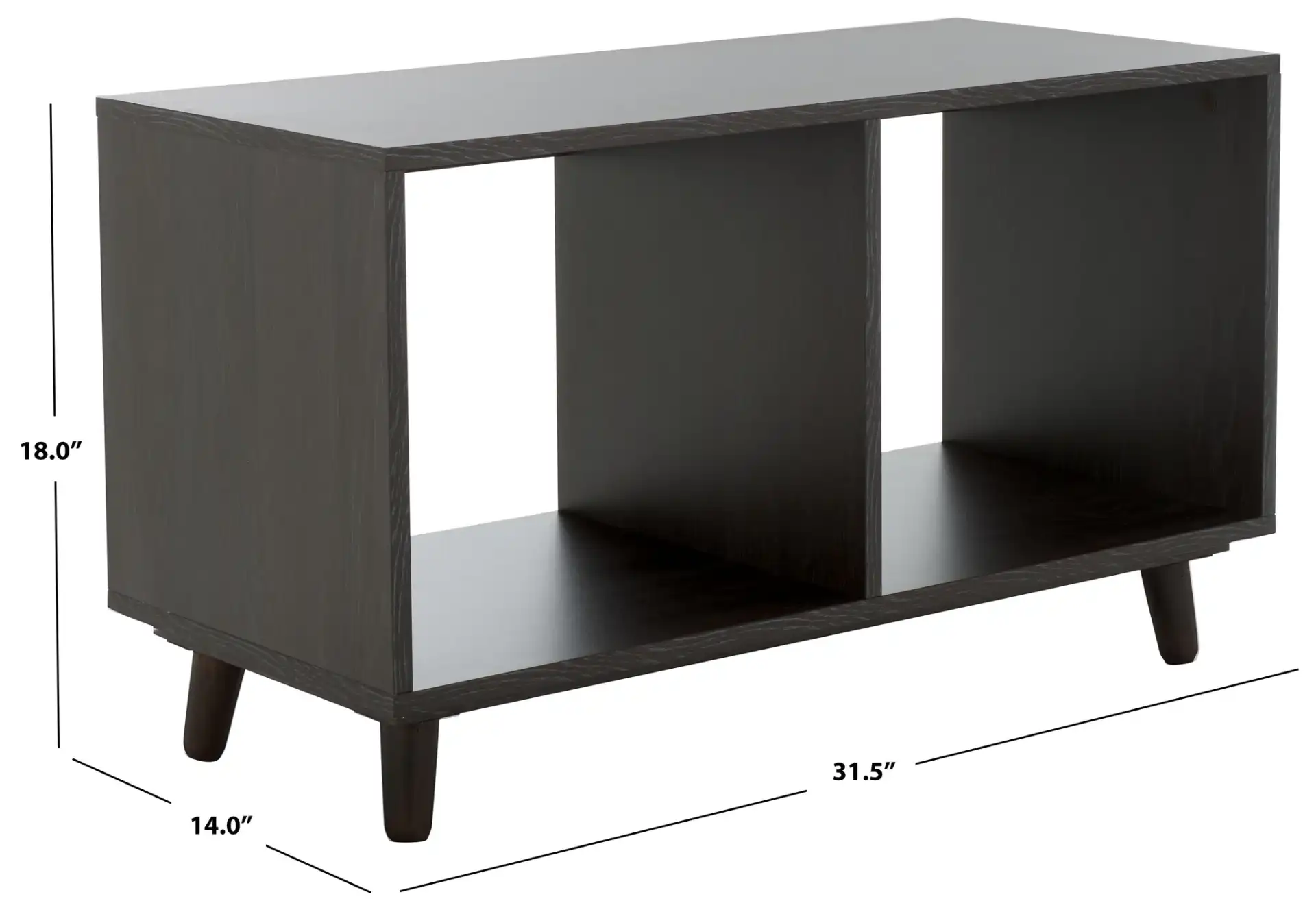 Yona Horizontal Accent Table in Black, detail view