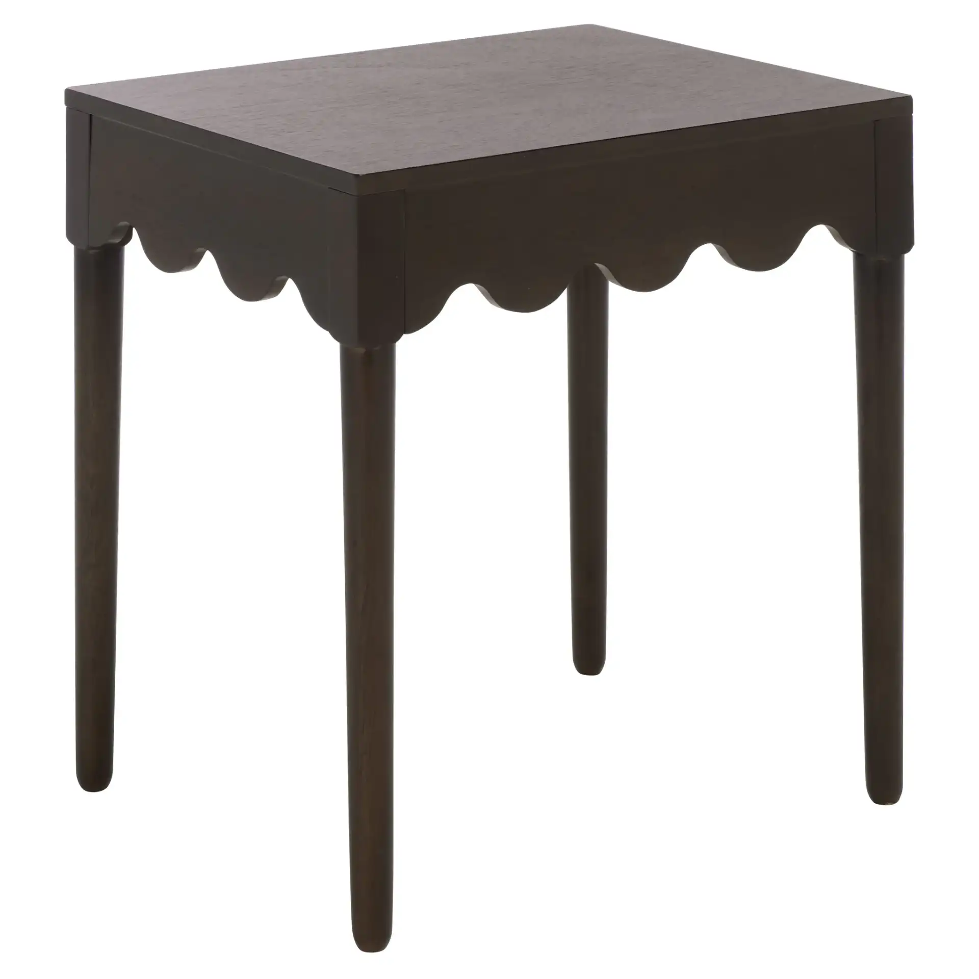 Neha Accent Table in Dark Chocolate, detail view