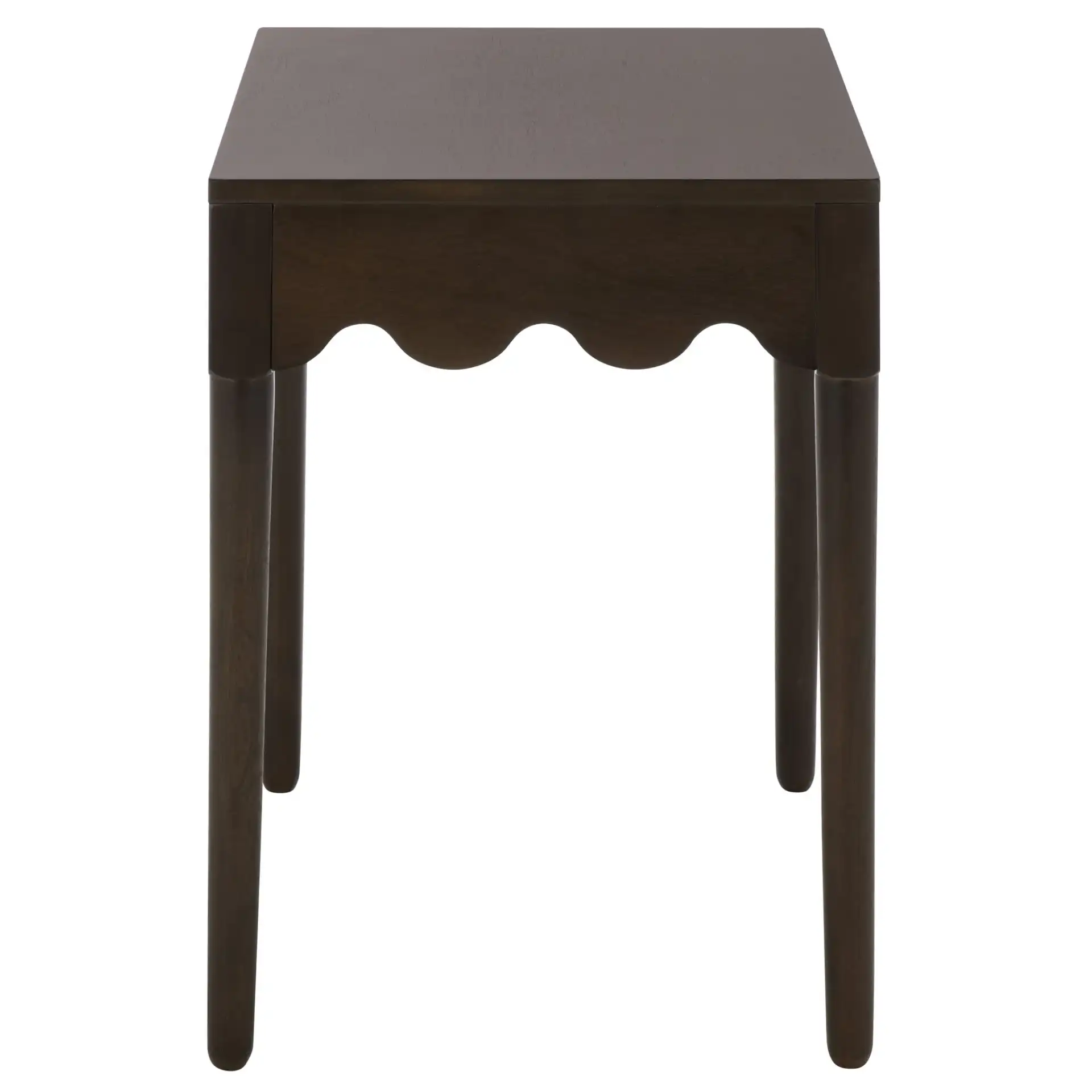 Neha Accent Table in Dark Chocolate, detail view